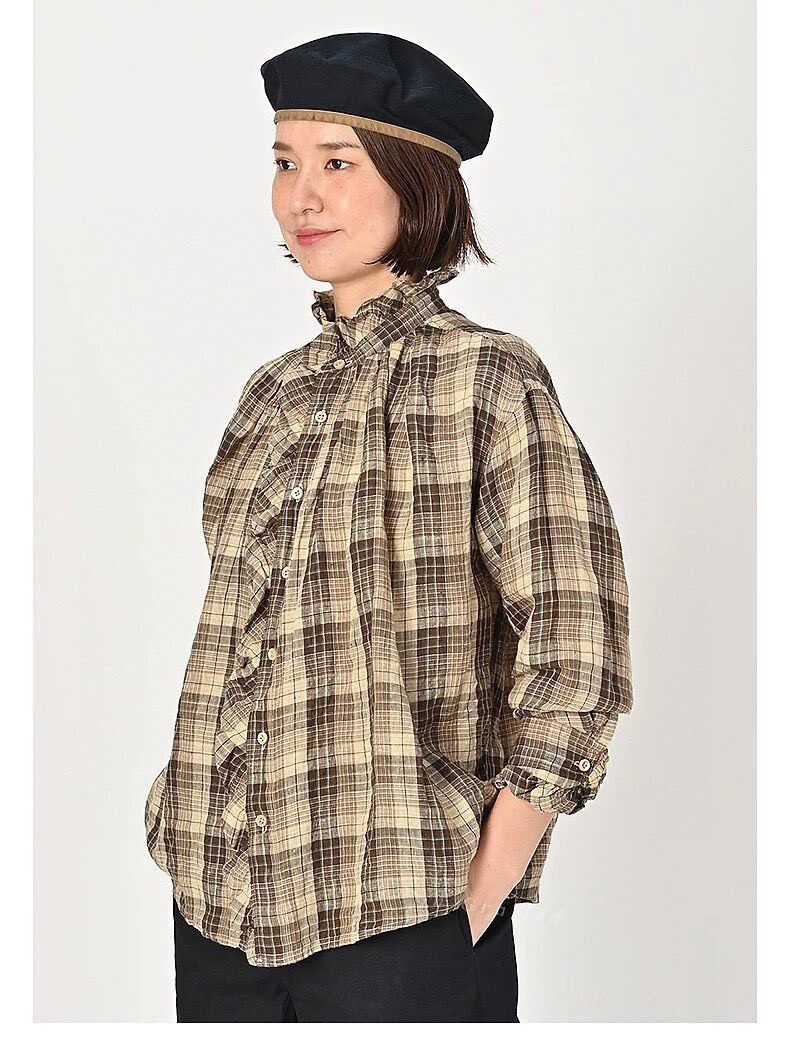 45rpm 45R Linen Plaid Shirt L Size L / US 10 / IT 46 - 2 Thumbnail