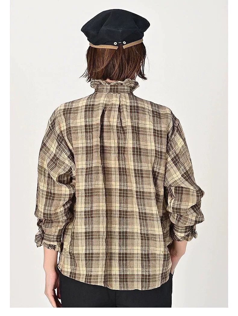 45rpm 45R Linen Plaid Shirt L Size L / US 10 / IT 46 - 3 Thumbnail