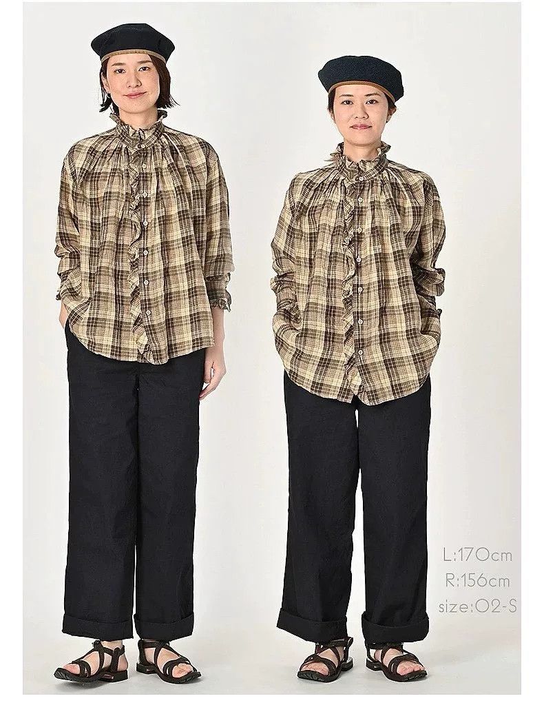 45rpm 45R Linen Plaid Shirt L Size L / US 10 / IT 46 - 7 Thumbnail
