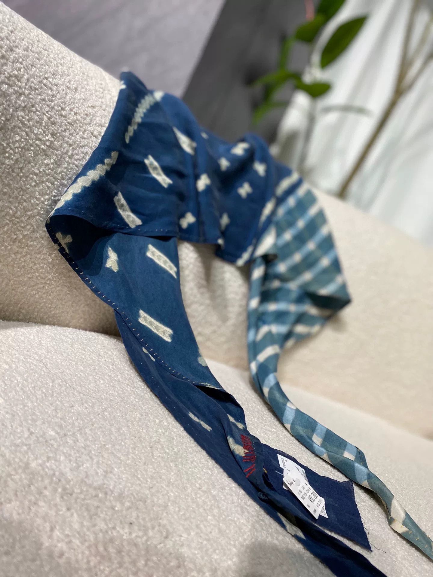 45rpm 45R New Indigo Dyed Cotton Scarf Size ONE SIZE - 2 Thumbnail