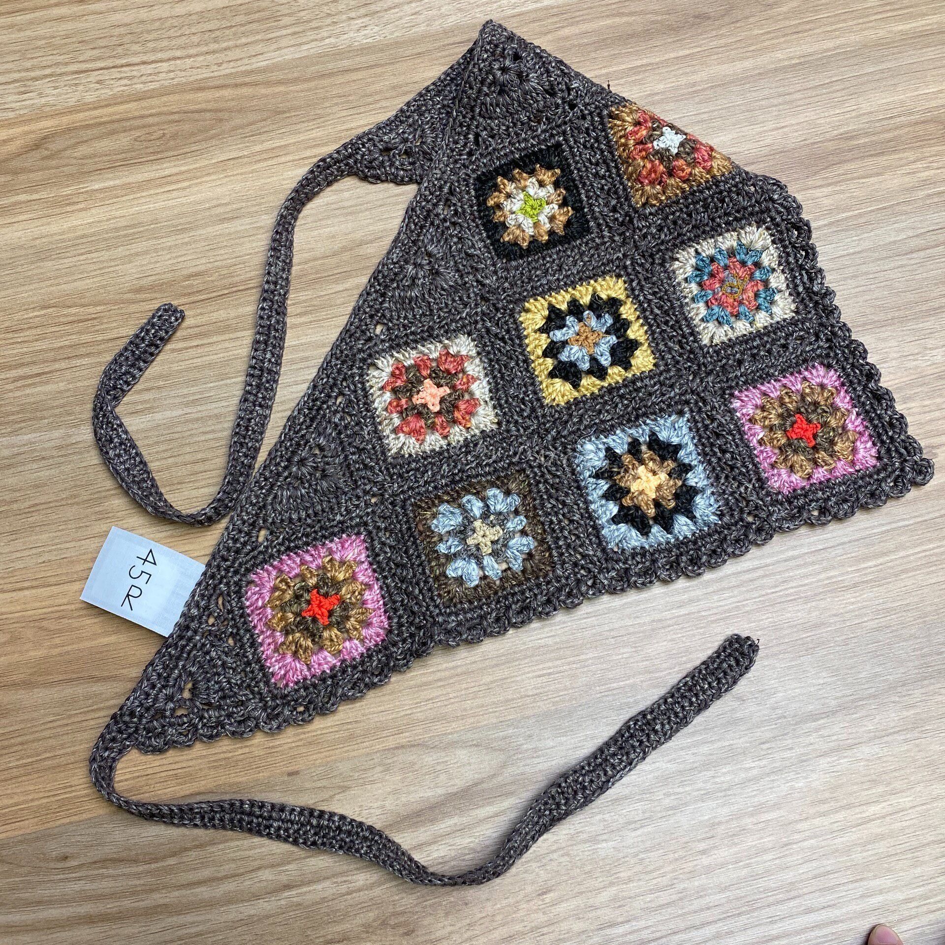 45rpm 45R Hand-Crocheted Granny Square Scarf Size ONE SIZE - 3 Thumbnail