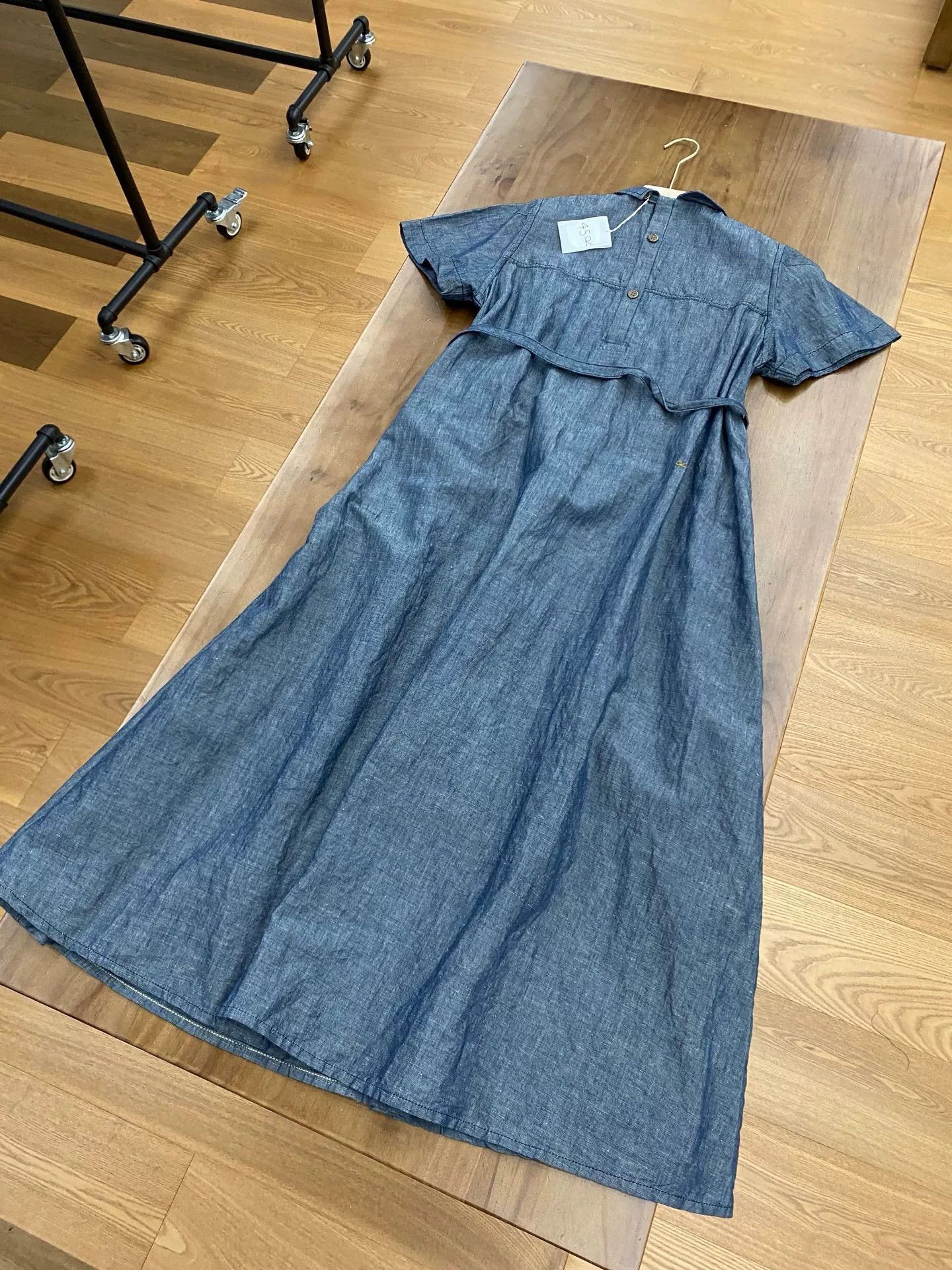 45rpm 45R Women's Indigo Cotton-Linen Dress Size L / US 10 / IT 46 - 3 Thumbnail