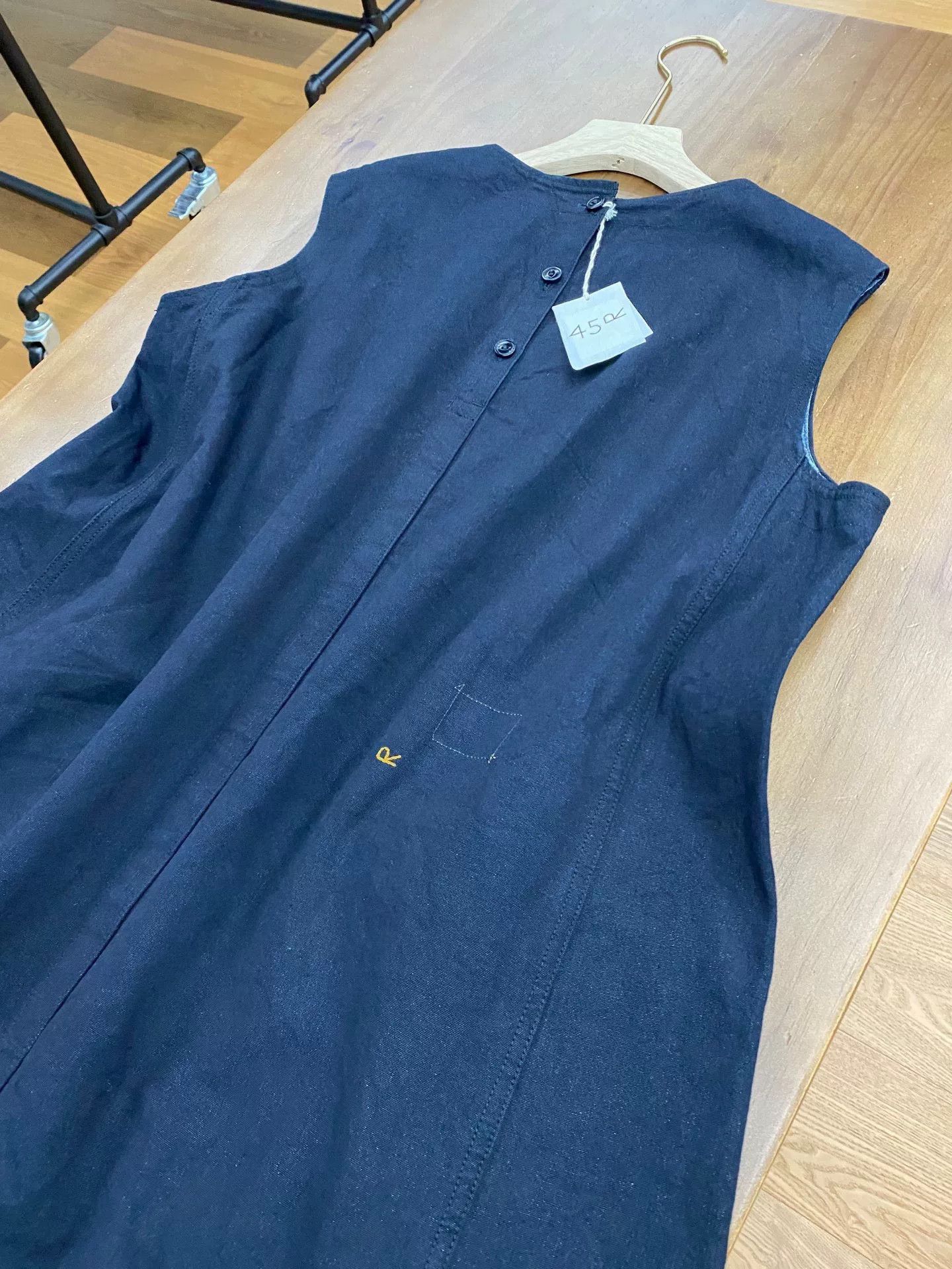 45rpm 45R Blue Cotton Sleeveless A-line Dress Size M / US 6-8 / IT 42-44 - 8 Thumbnail