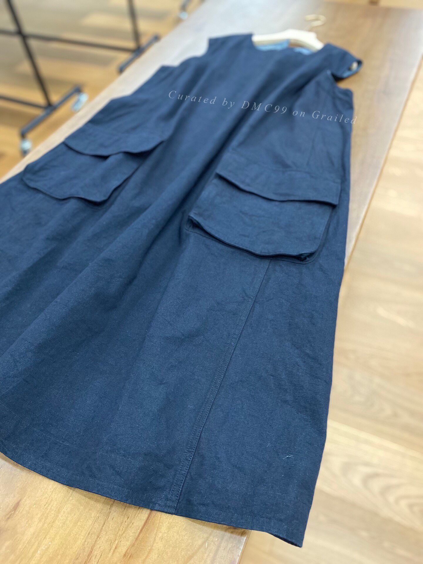 45rpm 45R Blue Cotton Sleeveless A-line Dress Size M / US 6-8 / IT 42-44 - 7 Thumbnail