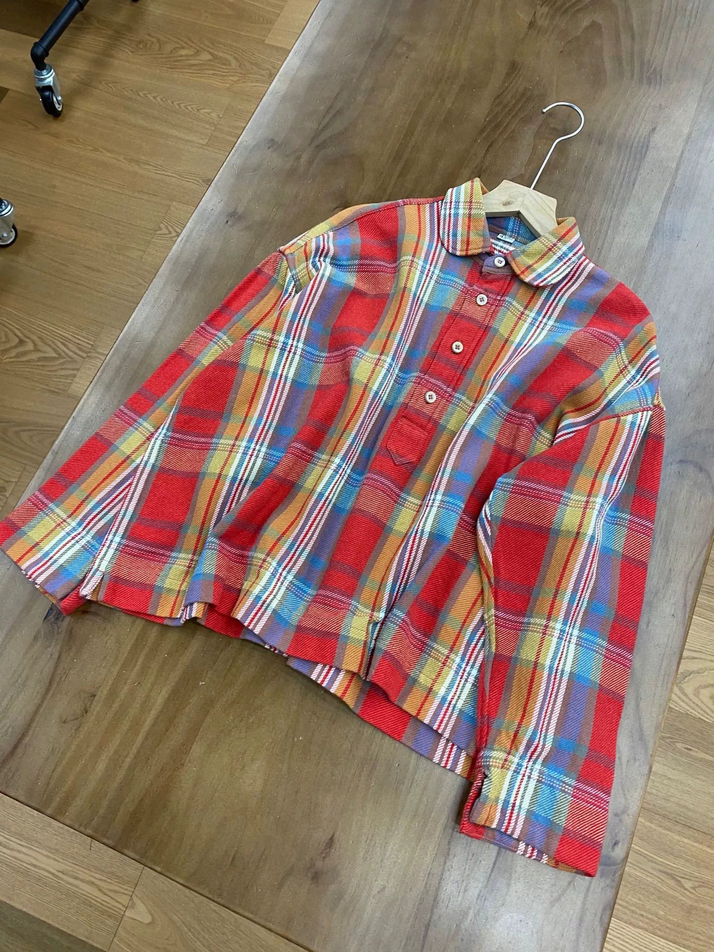 45rpm 45R Women's Plaid Shirt Size M / US 6-8 / IT 42-44 - 7 Thumbnail
