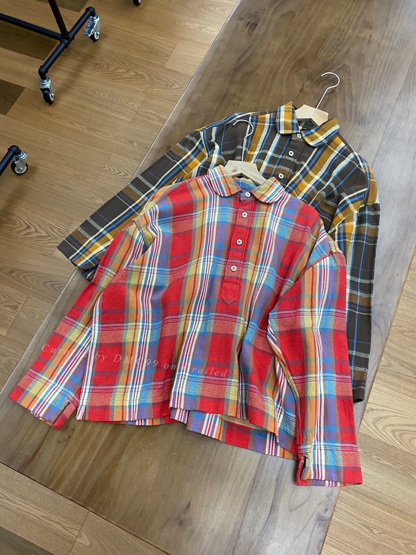 45rpm 45R Women's Plaid Shirt Size M / US 6-8 / IT 42-44 - 5 Thumbnail
