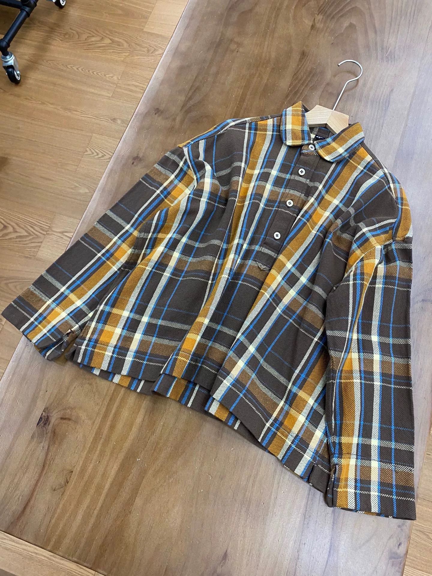 45rpm 45R Women's Plaid Shirt Size M / US 6-8 / IT 42-44 - 6 Thumbnail