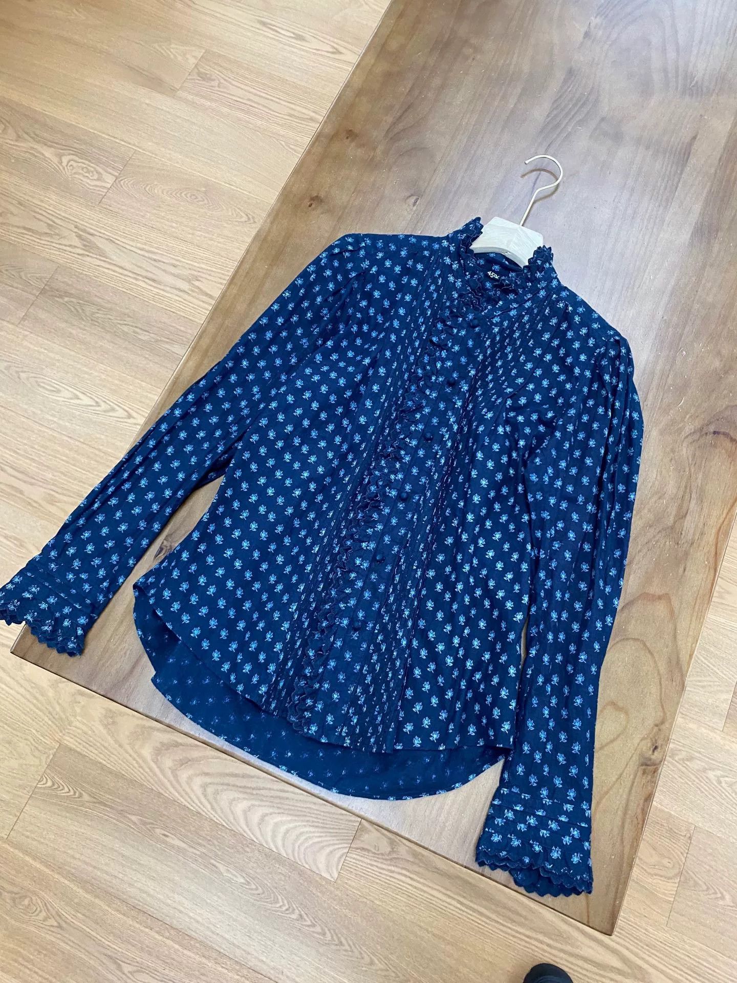 45rpm 45R Indigo Forget-Me-Not Shirt Size L / US 10 / IT 46 - 7 Thumbnail