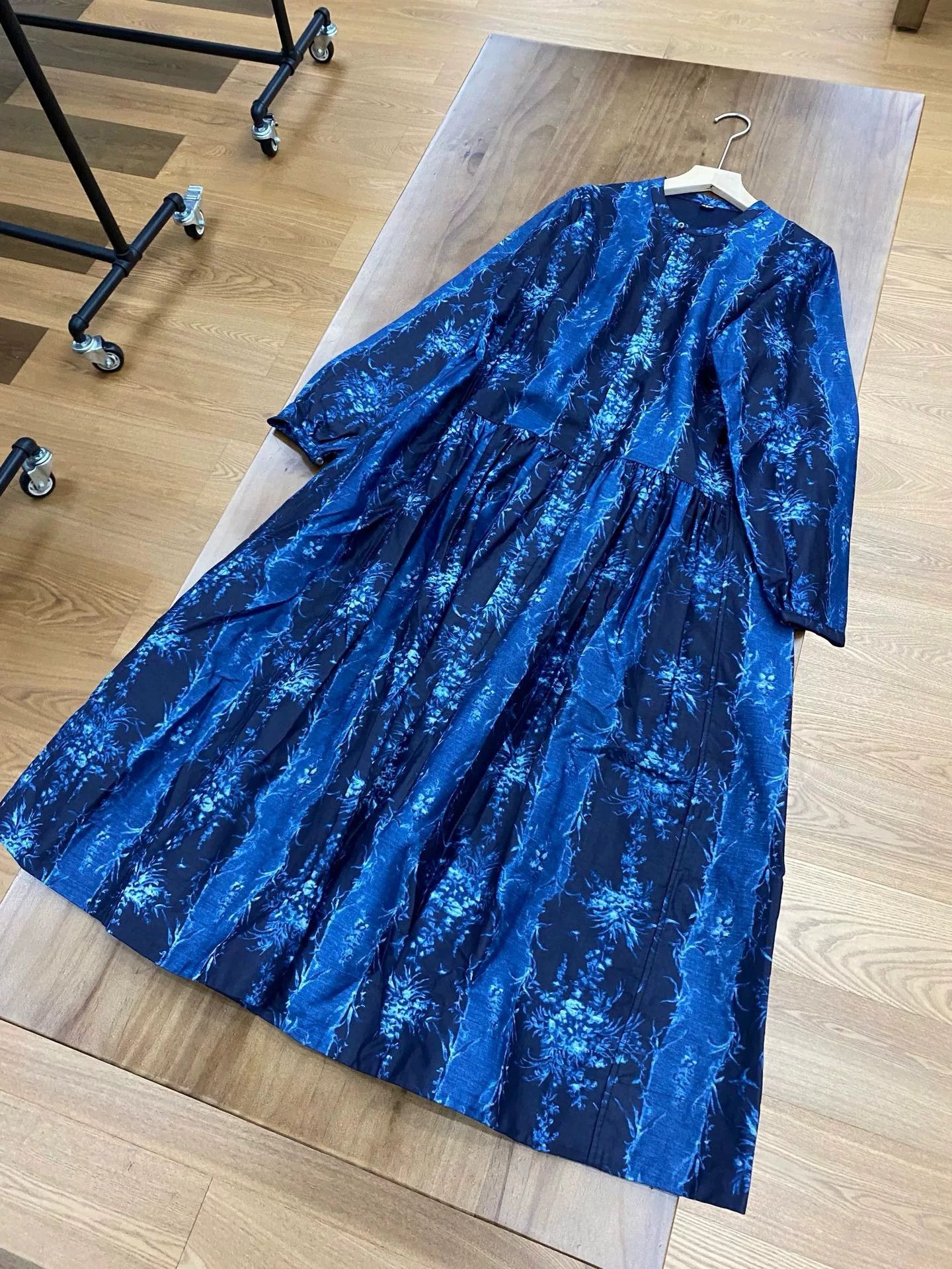 45rpm 45R Indigo Floral Print Panel Dress Size M / US 6-8 / IT 42-44 - 2 Thumbnail