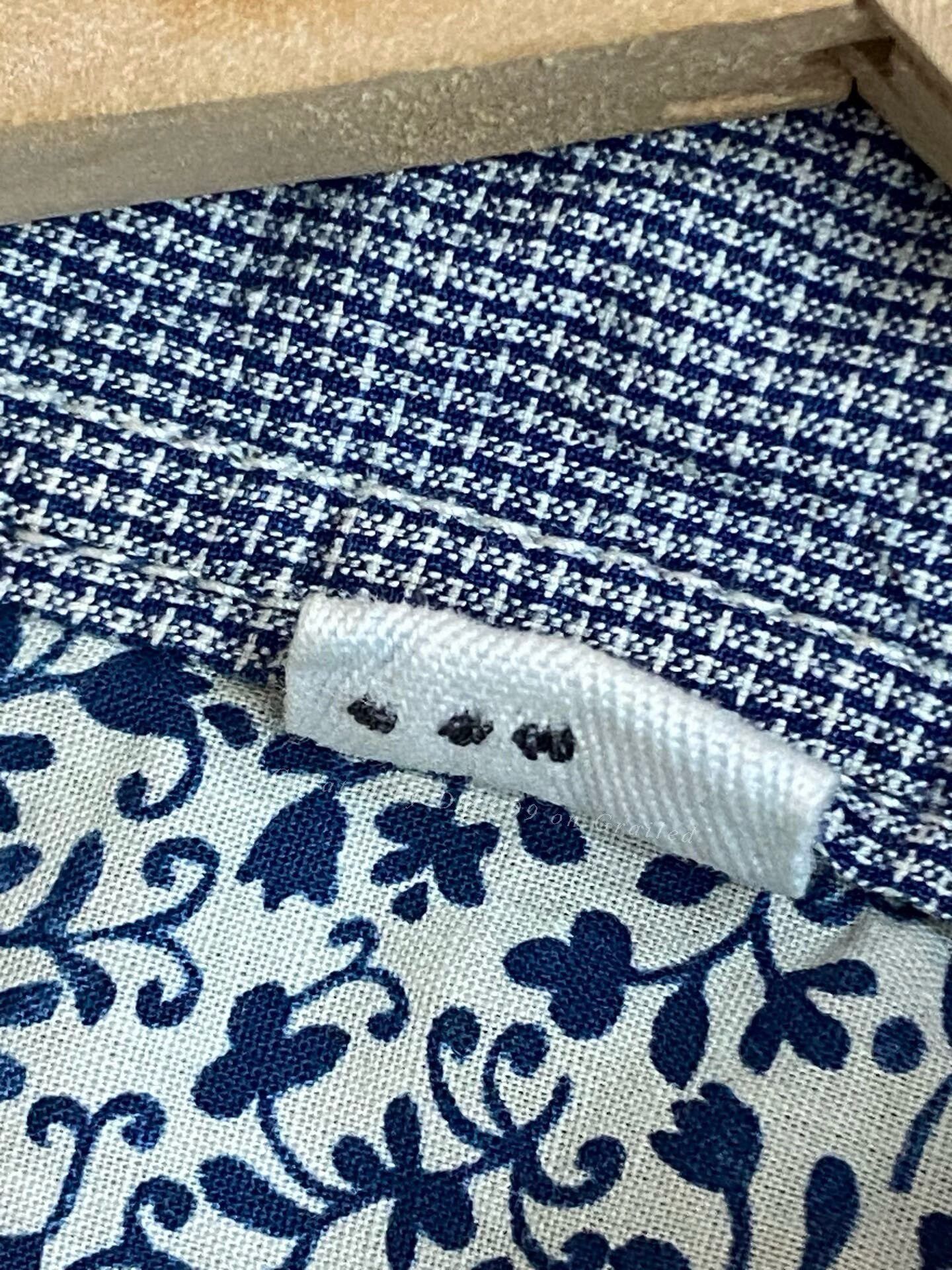 45rpm 45R Cotton Indigo Patchwork Oriental Shirt Size US M / EU 48-50 / 2 - 7 Thumbnail