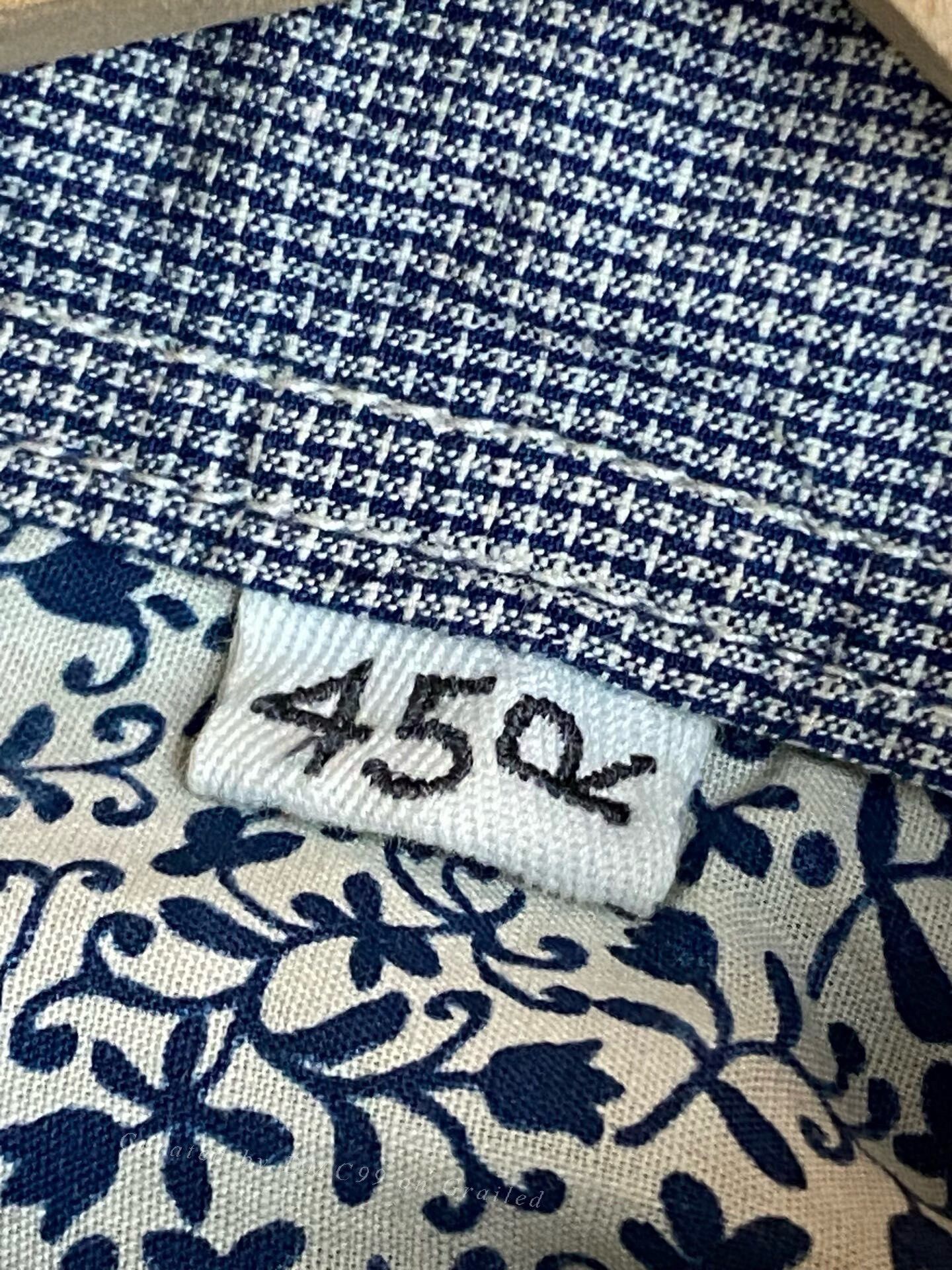 45rpm 45R Cotton Indigo Patchwork Oriental Shirt Size US M / EU 48-50 / 2 - 6 Thumbnail