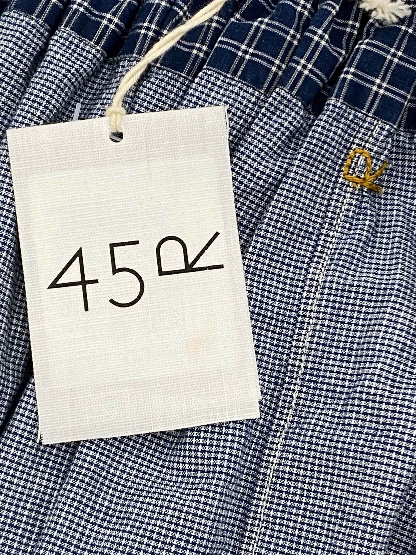 45rpm 45R Indigo Patchwork Amish Half Skirt Size 36" / US 14 / IT 50 - 7 Thumbnail