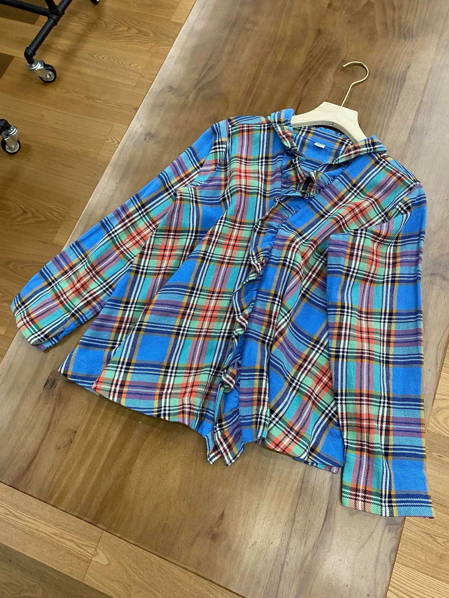 45rpm 45R New Flannel Check Shirt Size US M / EU 48-50 / 2 - 2 Thumbnail