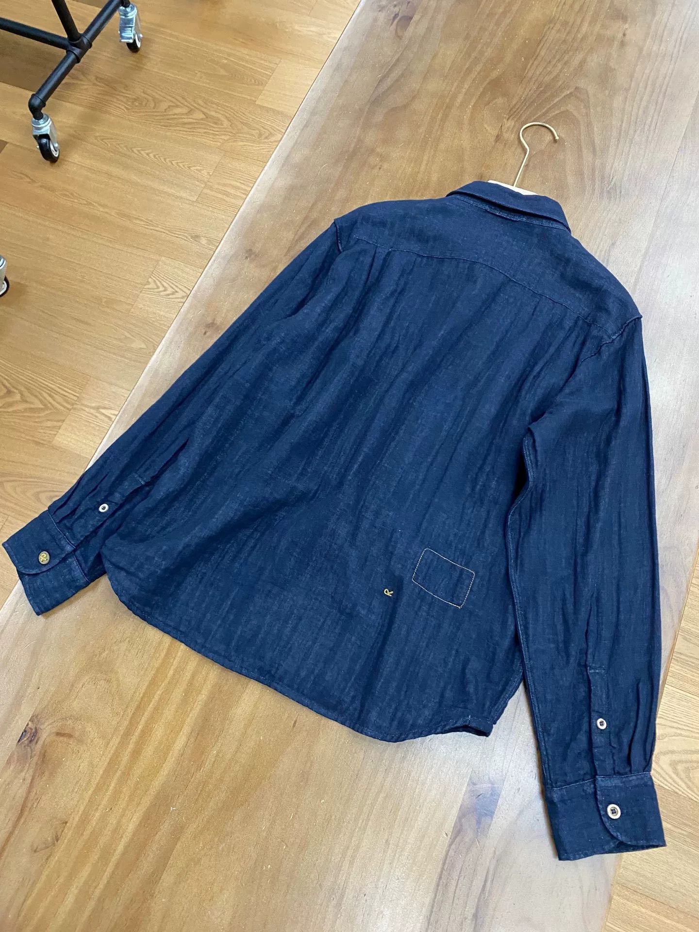 45rpm 45R Indigo Embroidered Work Shirt Jacket Size US S / EU 44-46 / 1 - 2 Thumbnail
