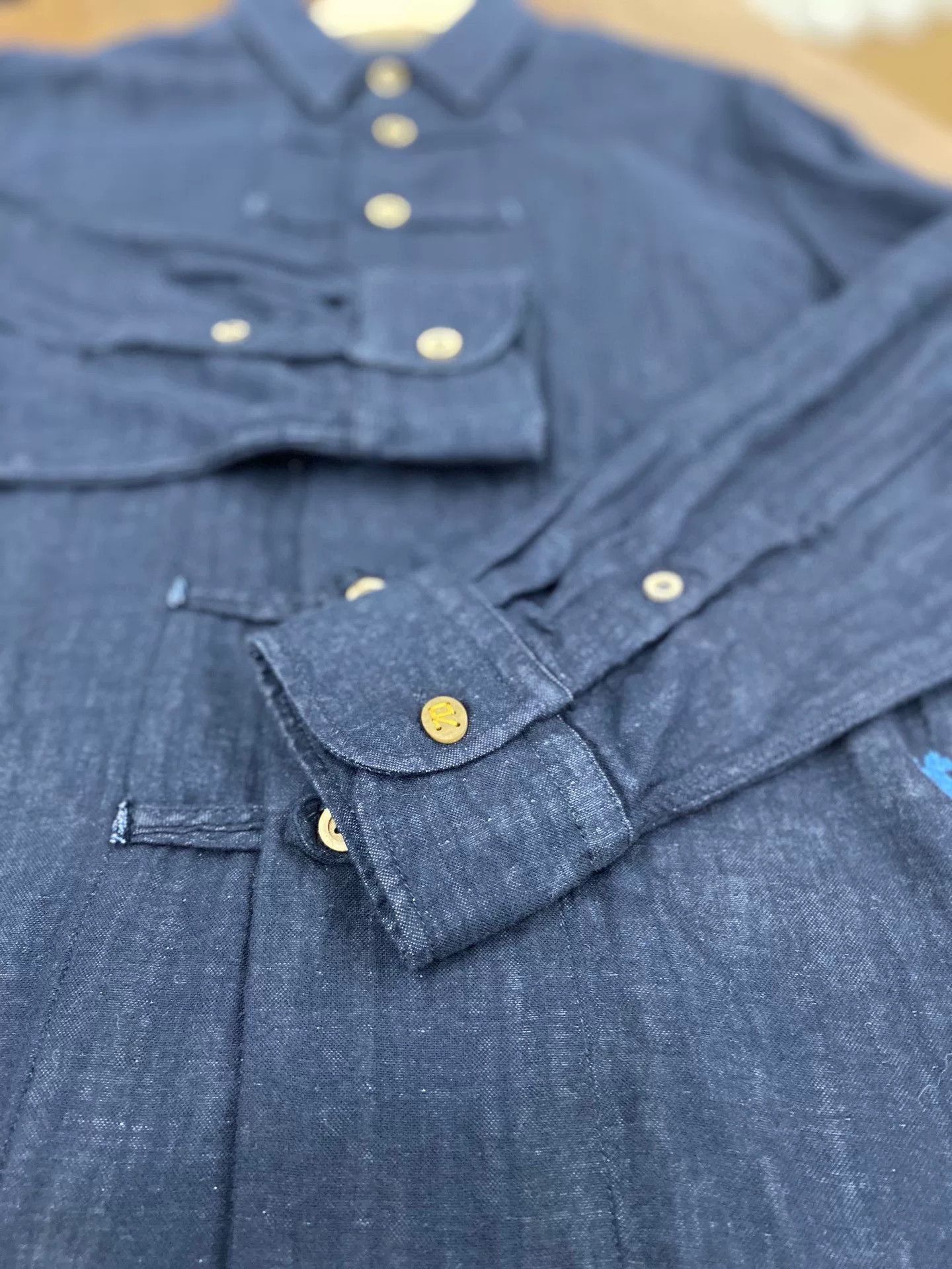 45rpm 45R Indigo Embroidered Work Shirt Jacket Size US S / EU 44-46 / 1 - 5 Thumbnail