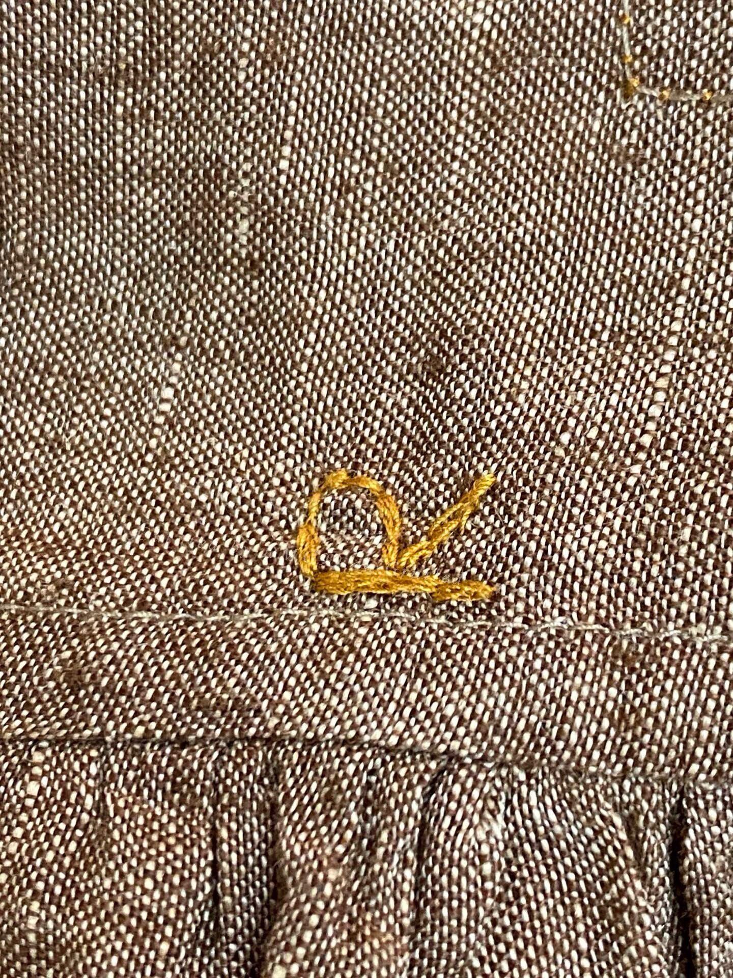 45rpm 45R Brown Indian Linen Beaded Embroidery Dress Size M / US 6-8 / IT 42-44 - 7 Thumbnail