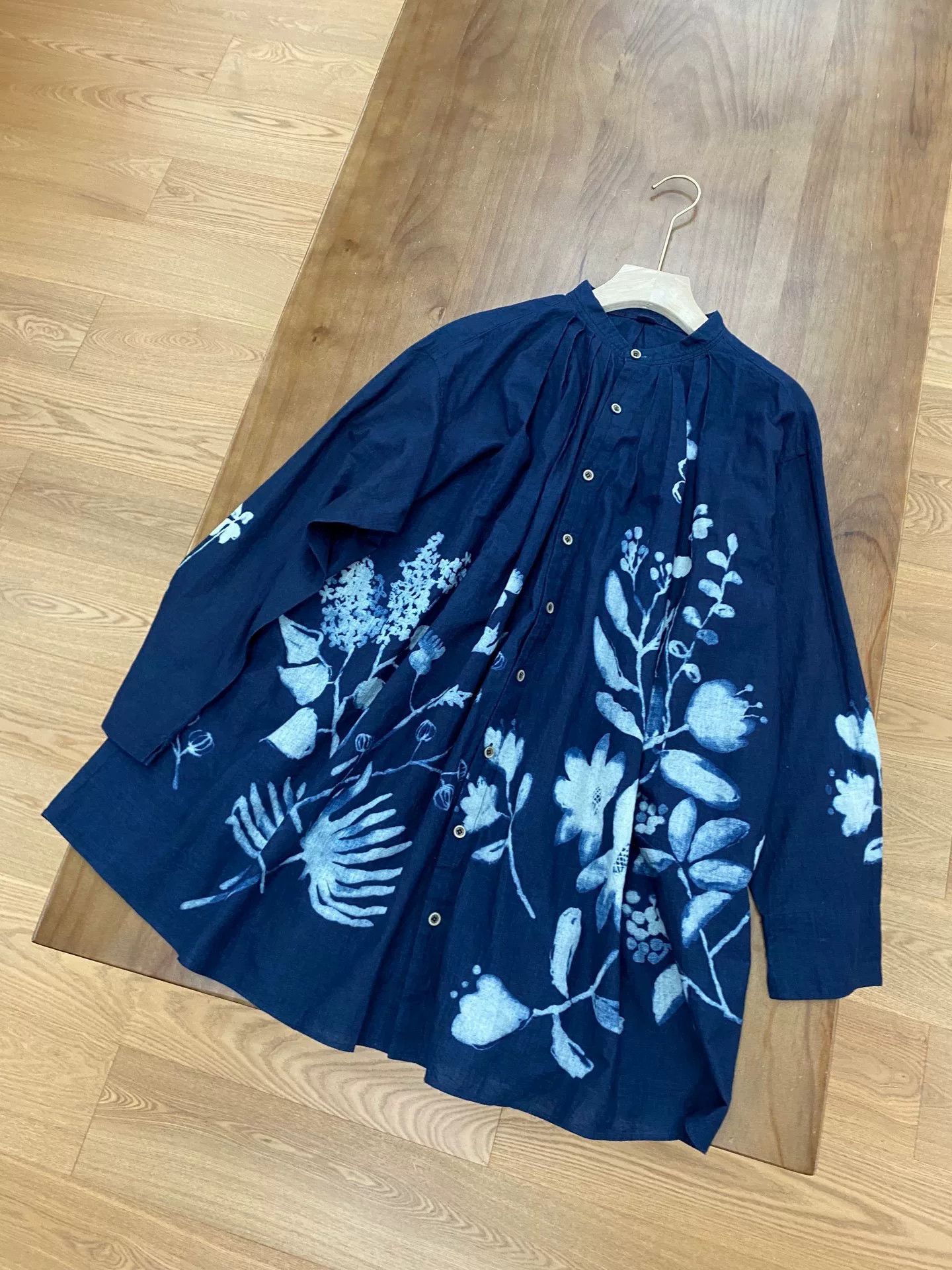 45rpm 45R Indigo Ink Painting Art Shirt Size M / US 6-8 / IT 42-44 - 2 Thumbnail