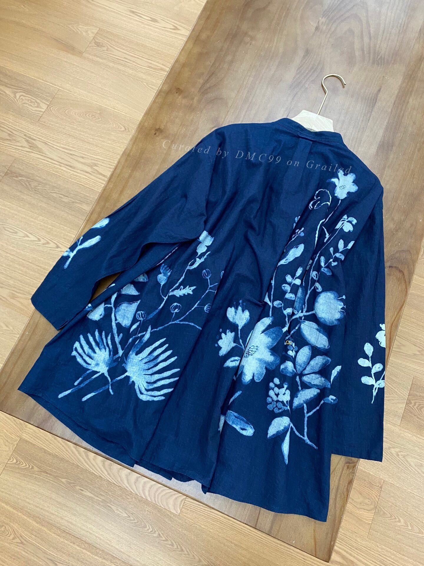 45rpm 45R Indigo Ink Painting Art Shirt Size M / US 6-8 / IT 42-44 - 3 Thumbnail