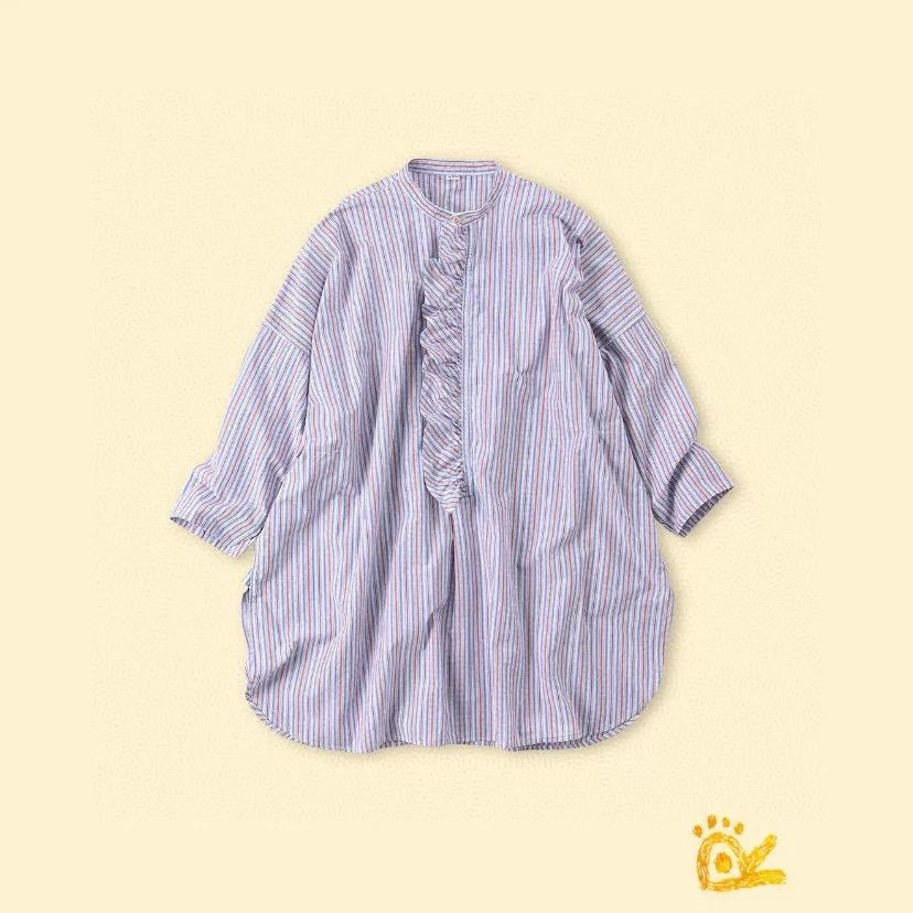 Rone 45Roneone Limited Ruffle Midi Shirt Dress Size M / US 6-8 / IT 42-44 - 3 Thumbnail