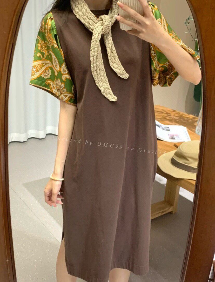 45rpm 45R Silk Sleeve Cotton Dress Size M / US 6-8 / IT 42-44 - 8 Thumbnail