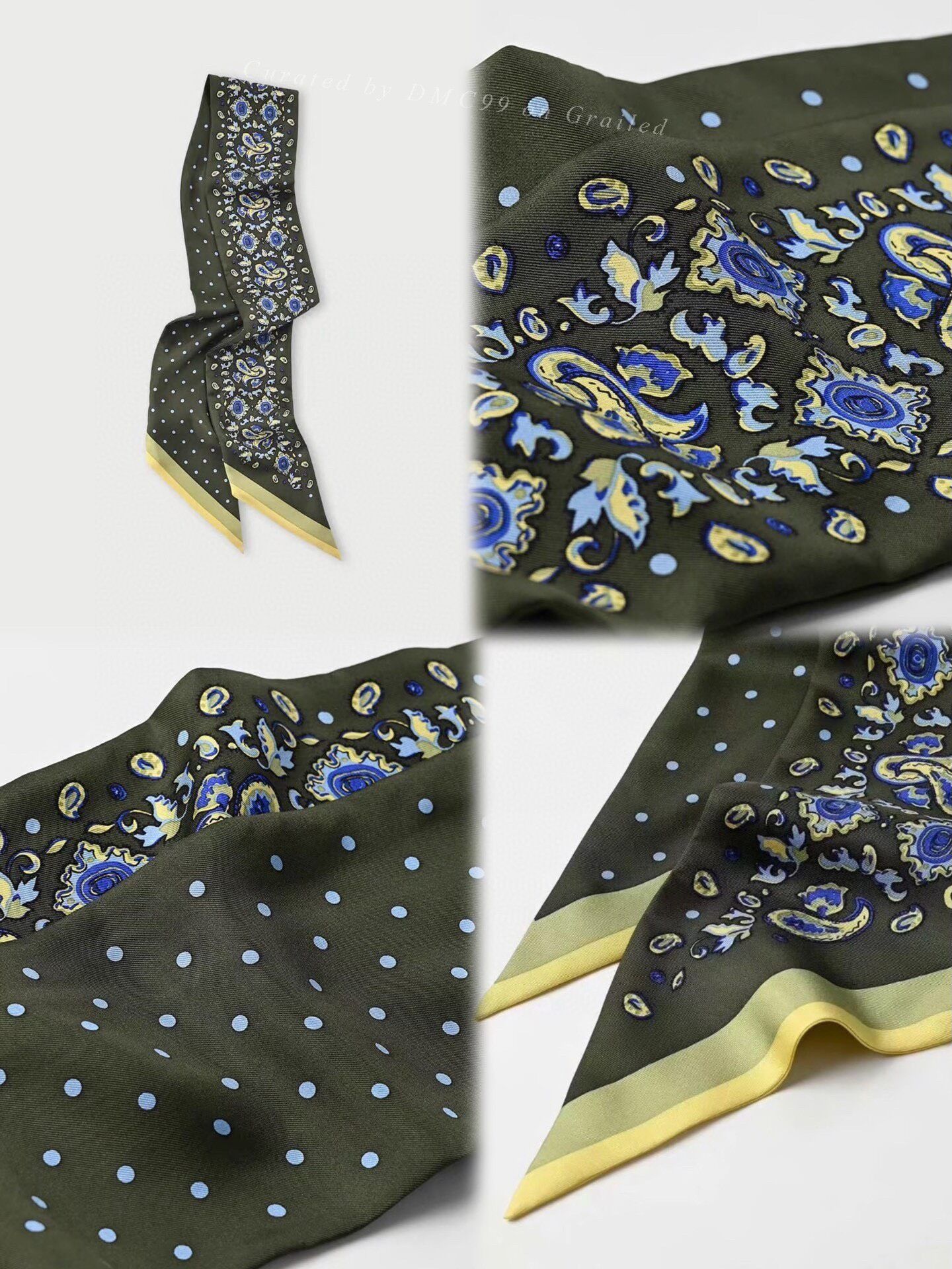 45rpm 45R Silk Paisley Pattern Scarf Size ONE SIZE - 5 Thumbnail