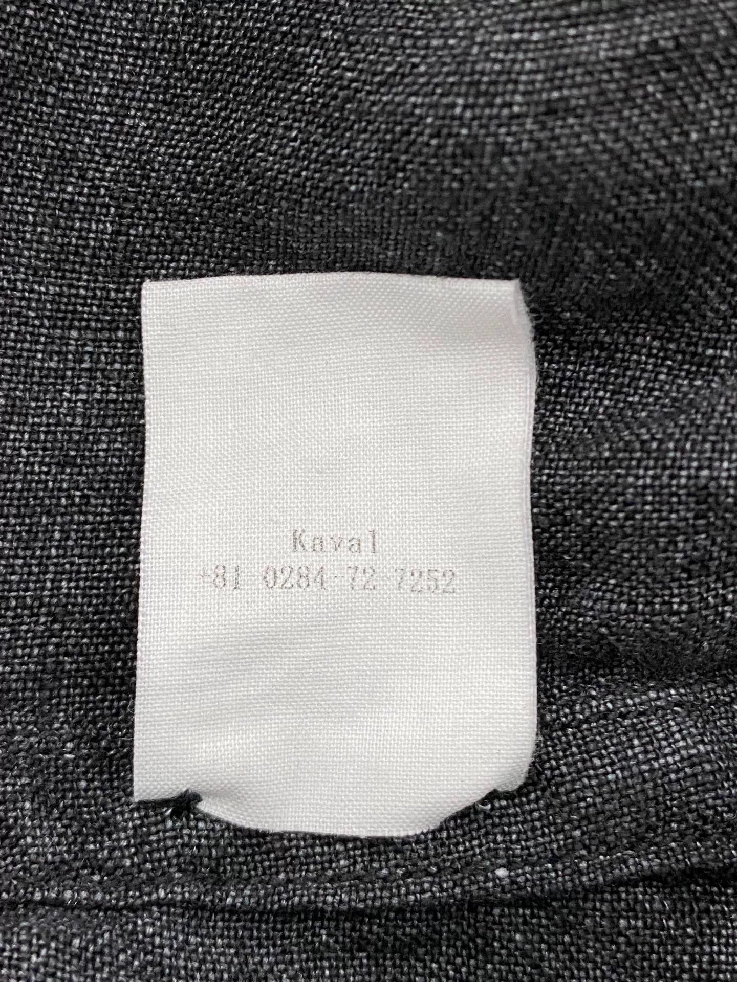 KAVU Kaval Dark Gray Linen Button Coat Size US M / EU 48-50 / 2 - 9 Thumbnail