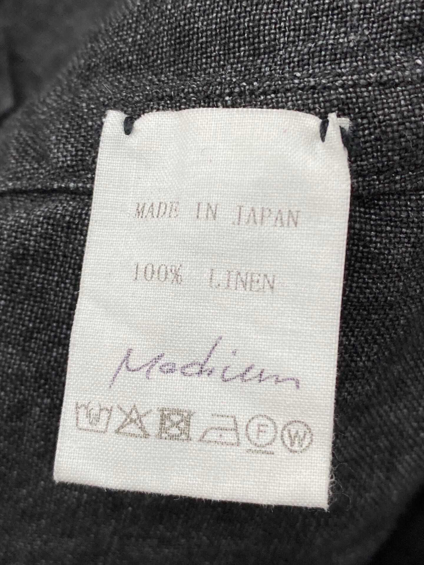 KAVU Kaval Dark Gray Linen Button Coat Size US M / EU 48-50 / 2 - 8 Thumbnail