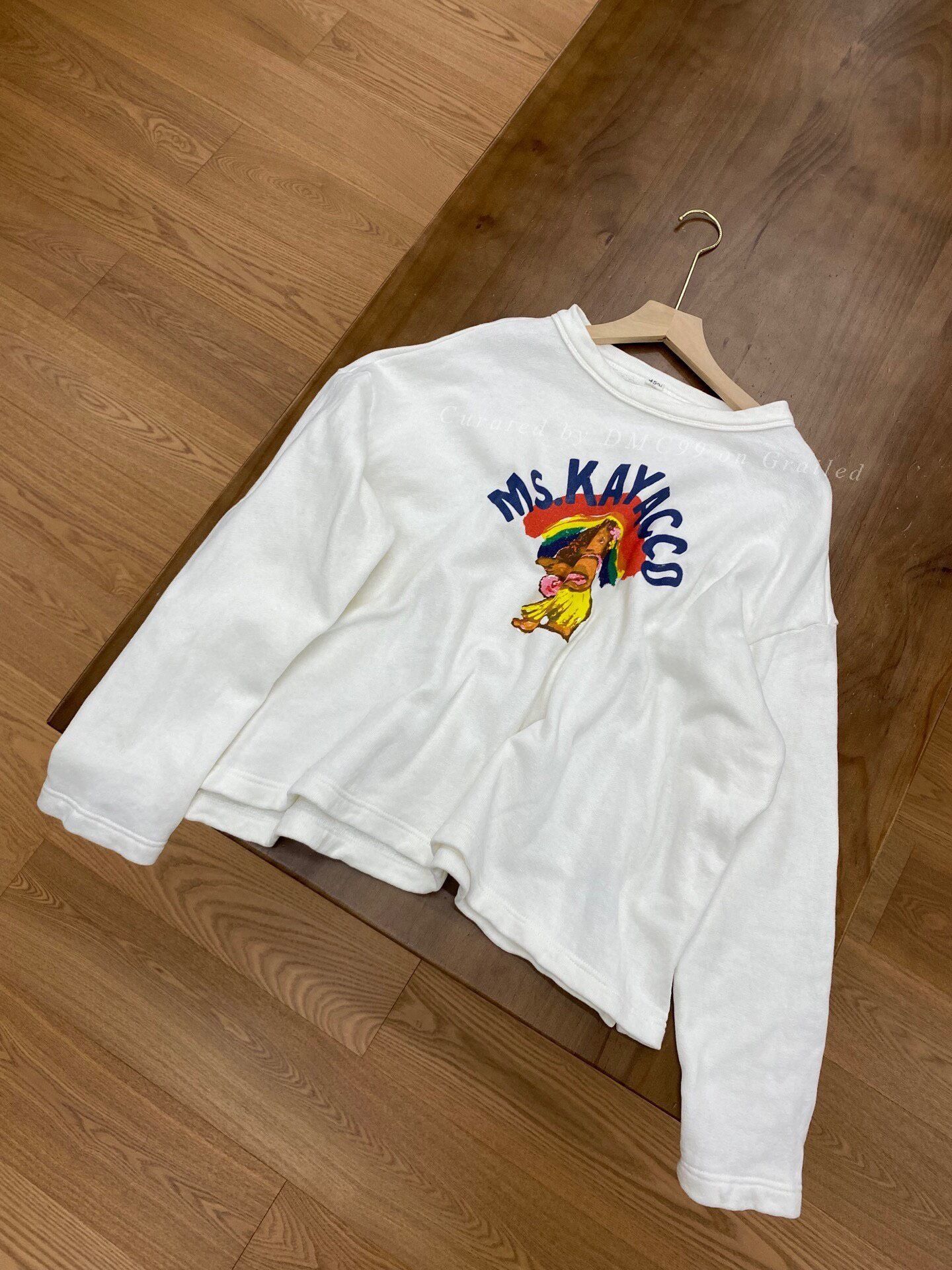 45rpm 45R White Rainbow Girl Print Sweatshirt Size M / US 6-8 / IT 42-44 - 7 Thumbnail