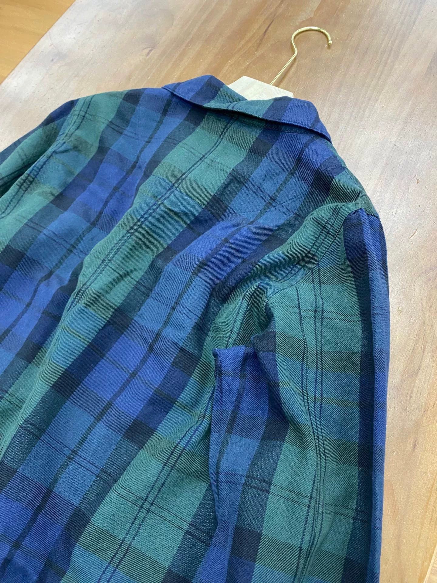 Basco BASCO Gentle Blue-Green Plaid Shirt Jacket Size M / US 6-8 / IT 42-44 - 5 Thumbnail