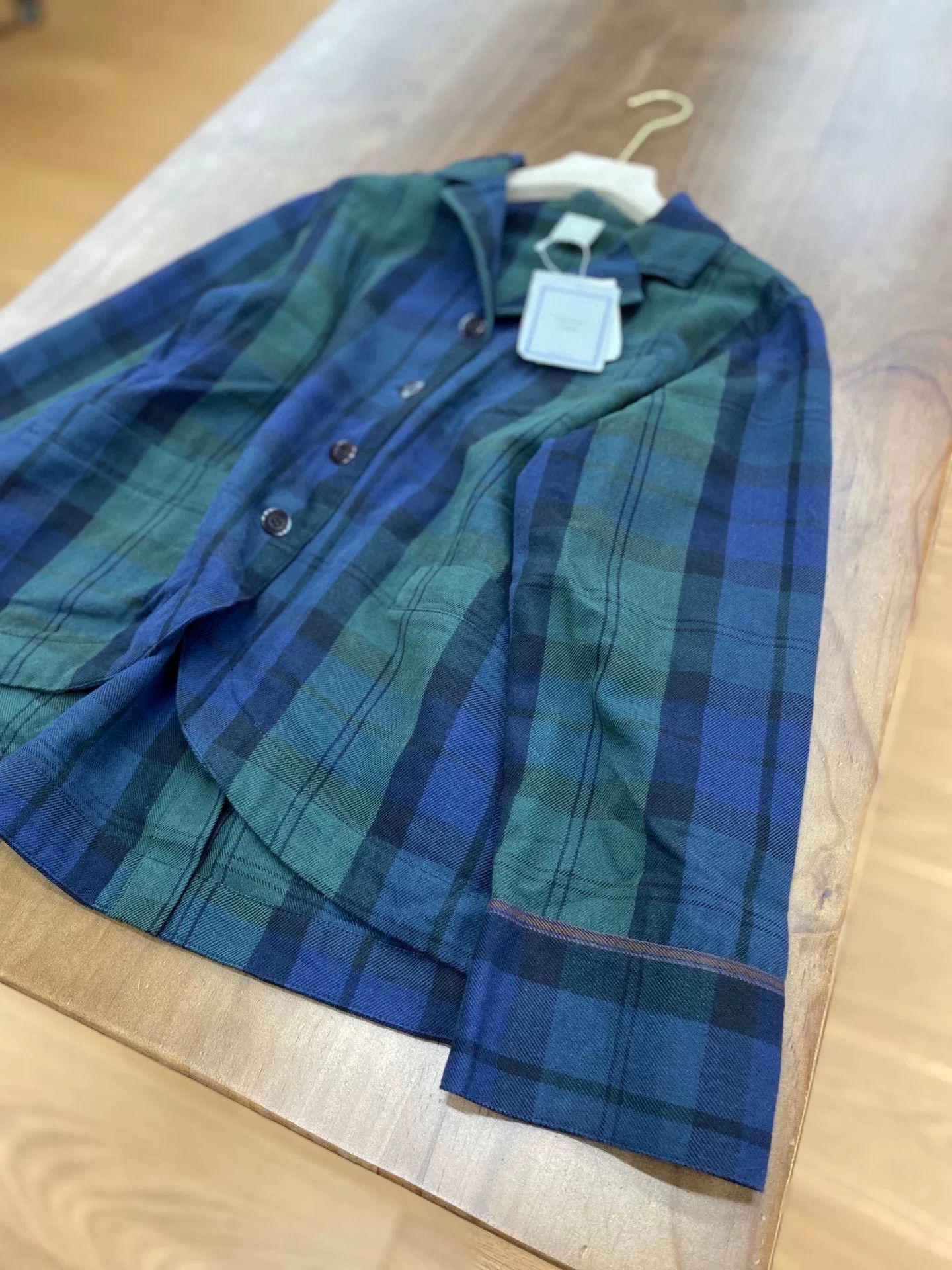 Basco BASCO Gentle Blue-Green Plaid Shirt Jacket Size M / US 6-8 / IT 42-44 - 3 Thumbnail
