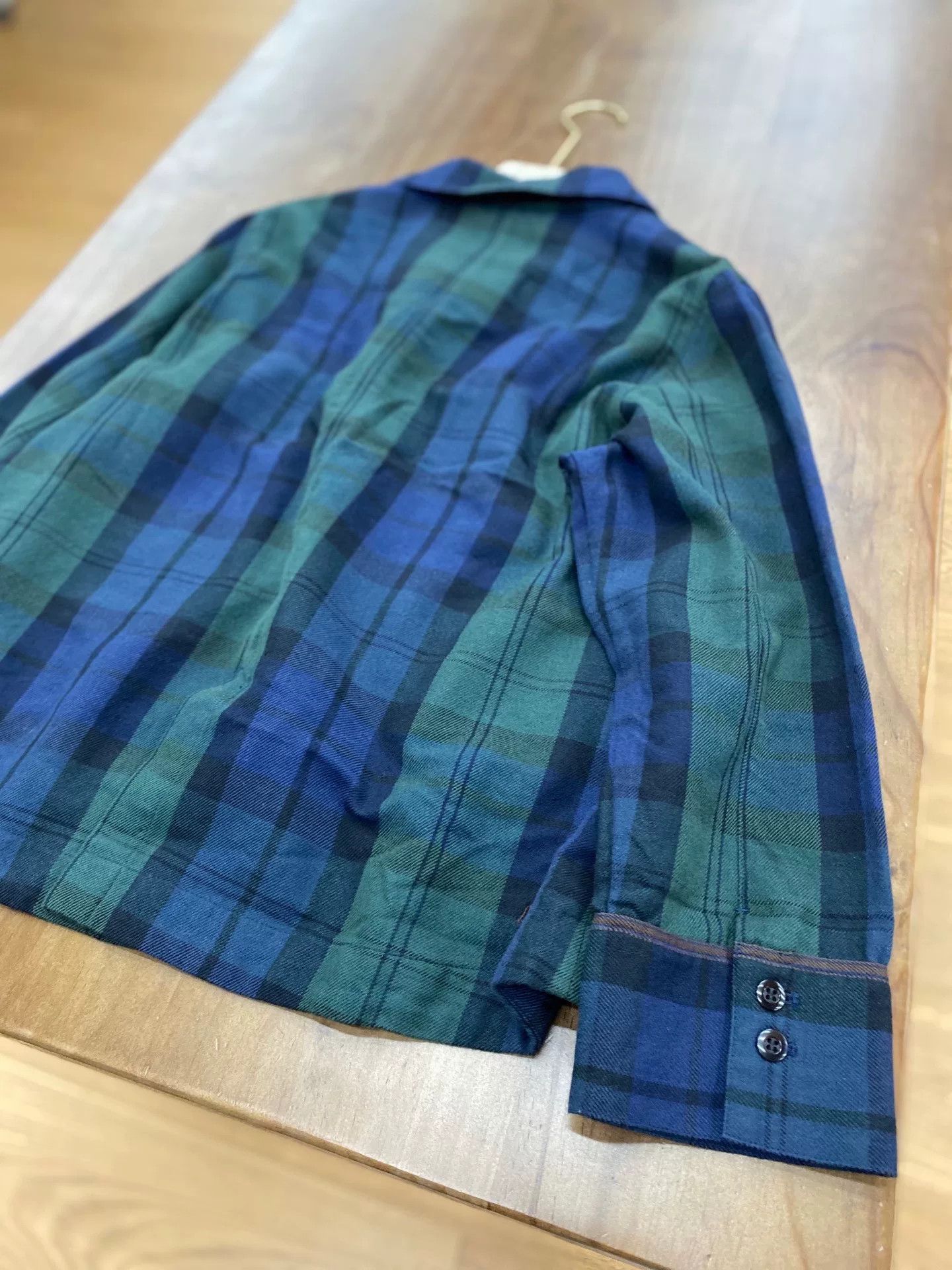 Basco BASCO Gentle Blue-Green Plaid Shirt Jacket Size M / US 6-8 / IT 42-44 - 6 Thumbnail