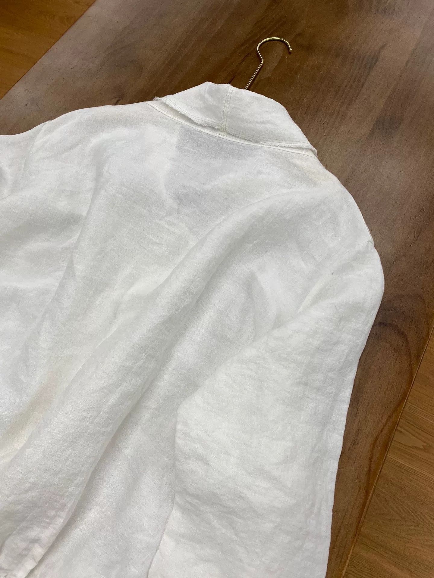 KAVU Kaval White Linen Frog Button Cardigan Size M / US 6-8 / IT 42-44 - 8 Thumbnail