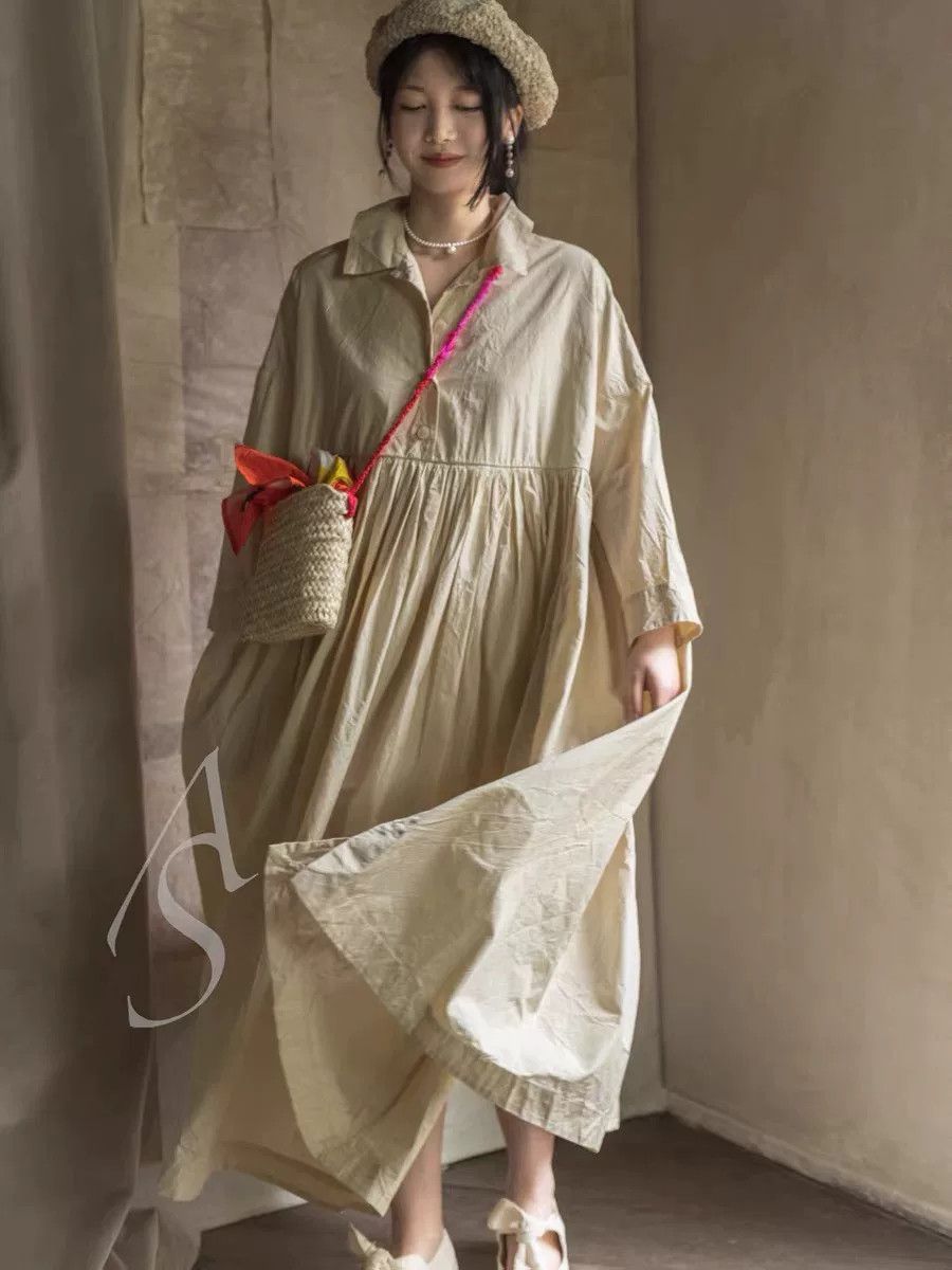 Casey Casey CaseyCasey Silk-Cotton Taffeta Long-Sleeve Dress Size M / US 6-8 / IT 42-44 - 6 Thumbnail