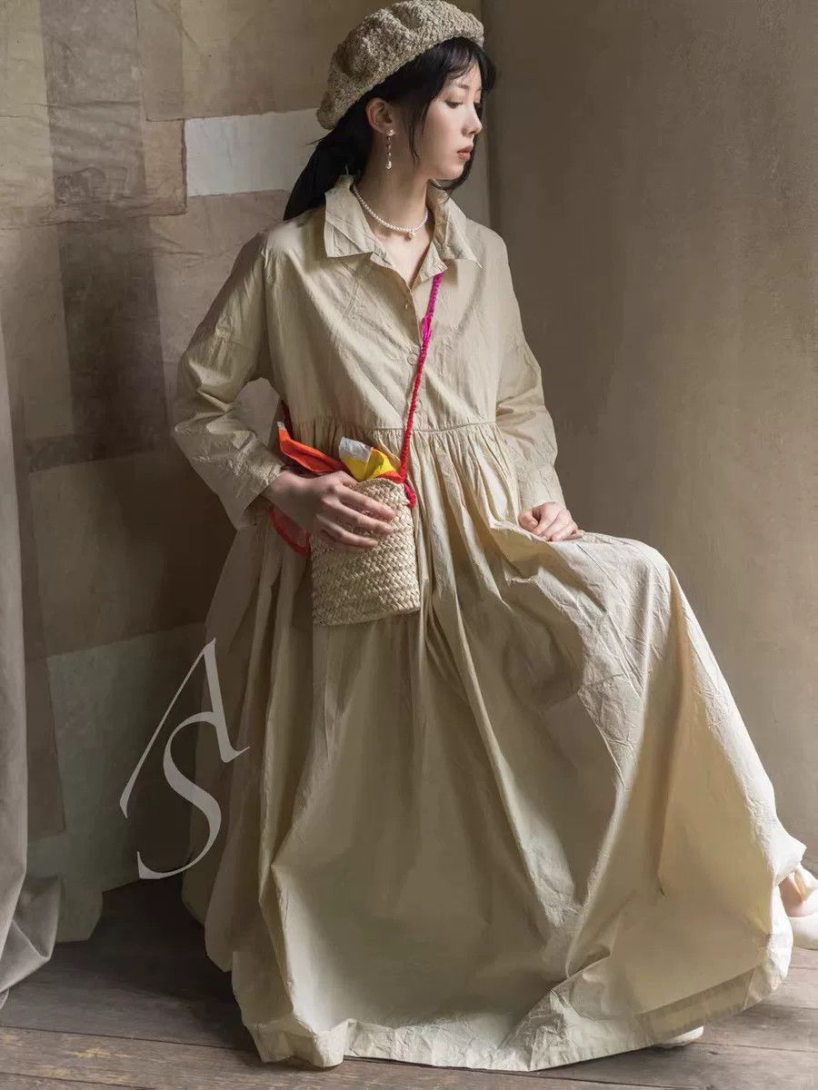 Casey Casey CaseyCasey Silk-Cotton Taffeta Long-Sleeve Dress Size M / US 6-8 / IT 42-44 - 4 Thumbnail