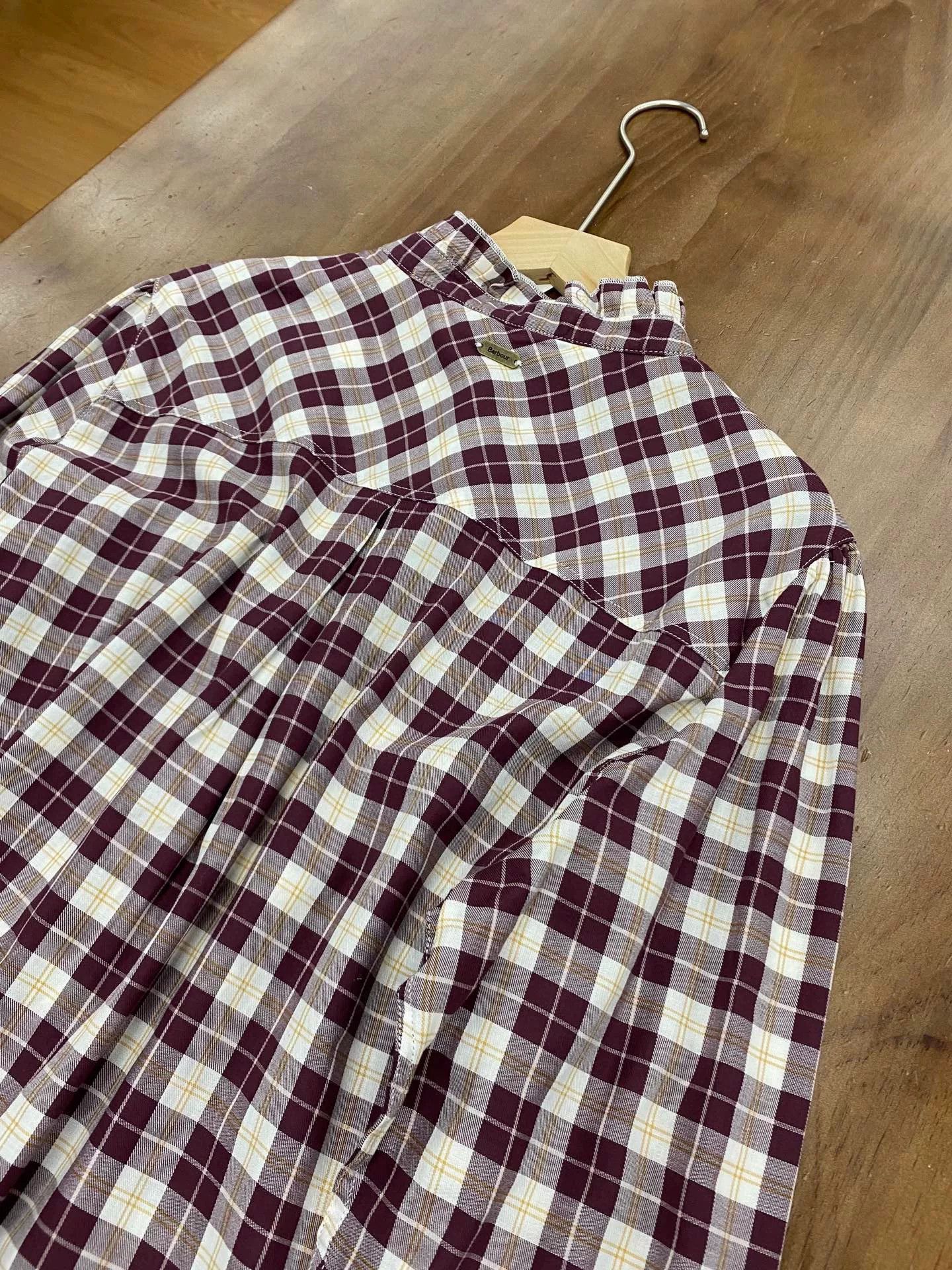 Barbour Barbour Burgundy Plaid Shirt Size US XS / EU 42 / 0 - 4 Thumbnail