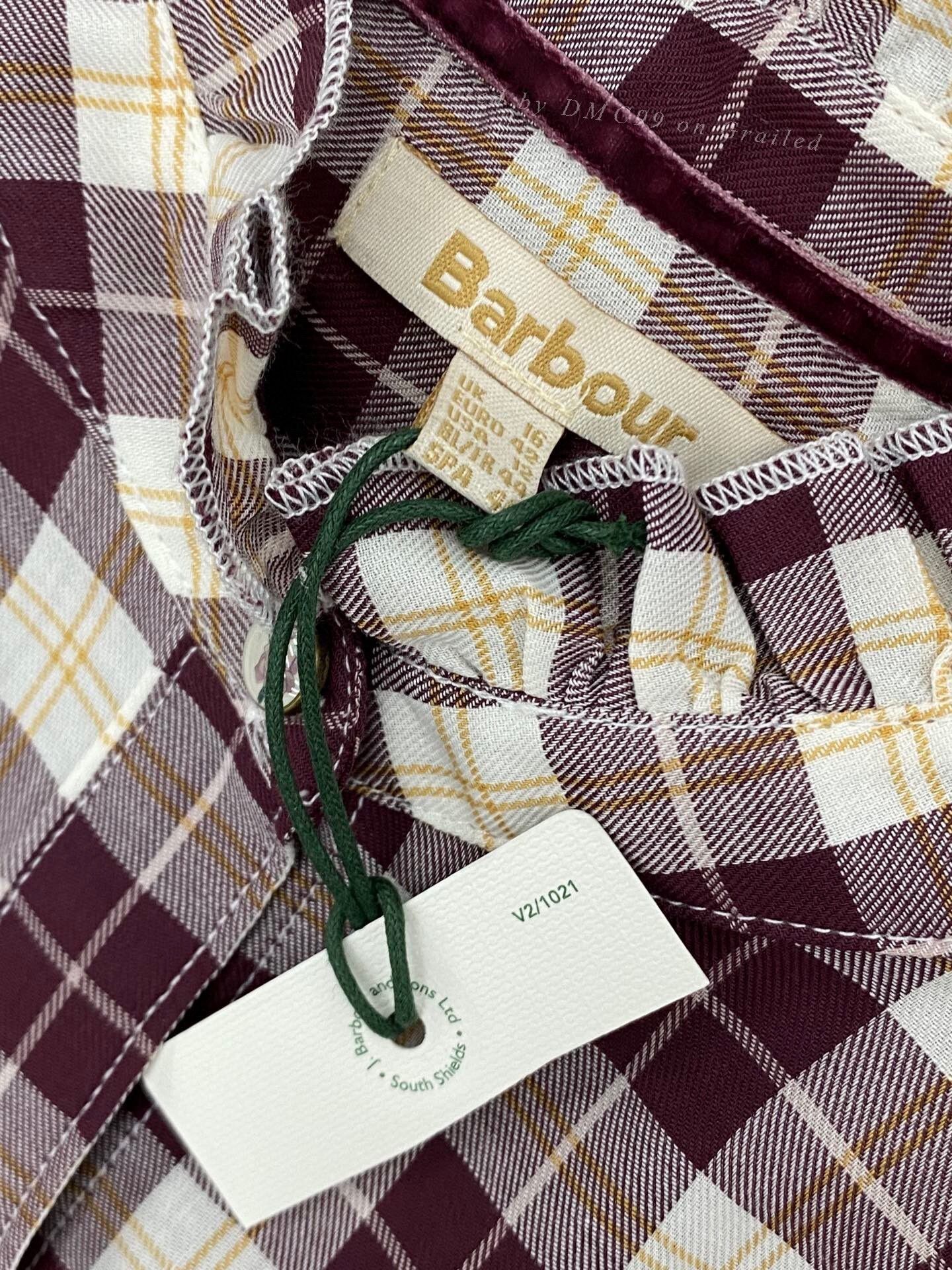 Barbour Barbour Burgundy Plaid Shirt Size US XS / EU 42 / 0 - 8 Thumbnail