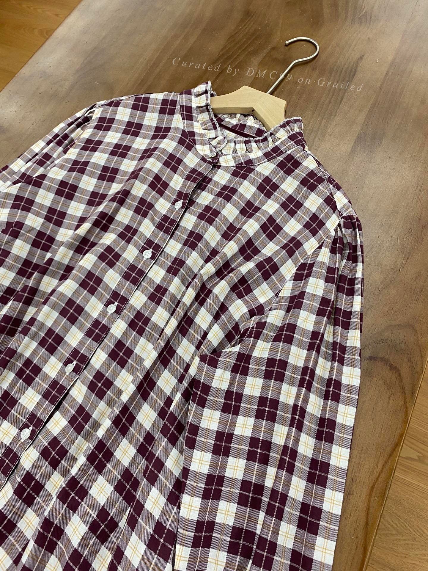 Barbour Barbour Burgundy Plaid Shirt Size US XS / EU 42 / 0 - 2 Thumbnail