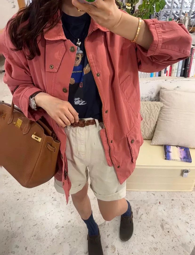 Barbour Barbour Pink Wax-Free Utility Jacket Size S / US 4 / IT 40 - 5 Thumbnail