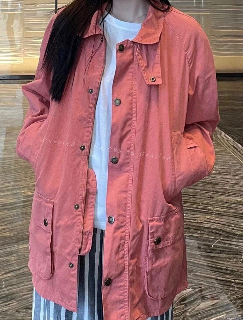 Barbour Barbour Pink Wax-Free Utility Jacket Size S / US 4 / IT 40 - 7 Thumbnail