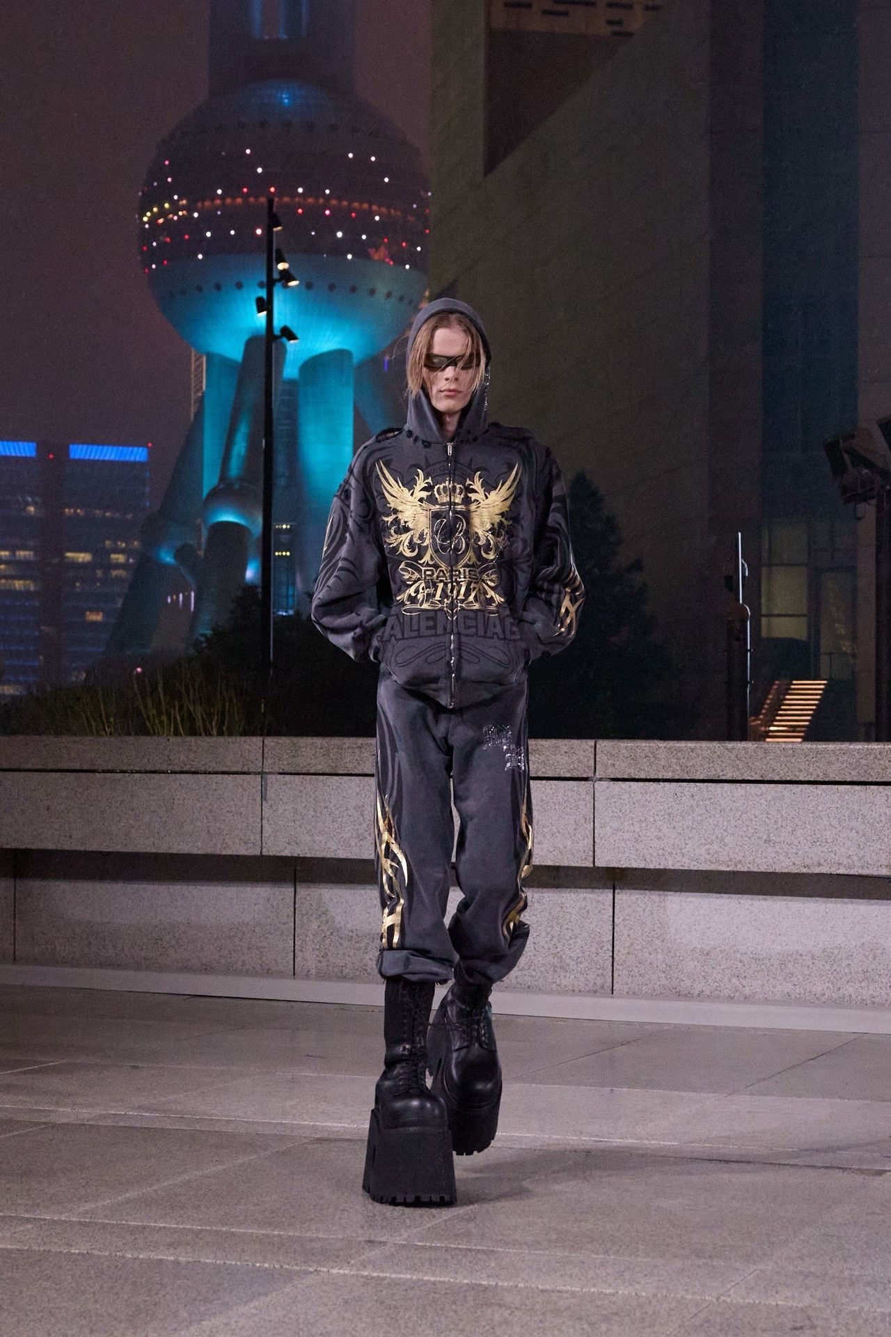 Balenciaga Balenciaga Spring 2025 Graffiti Diamond Zip Sweatshirt Size US S / EU 44-46 / 1 - 9 Thumbnail