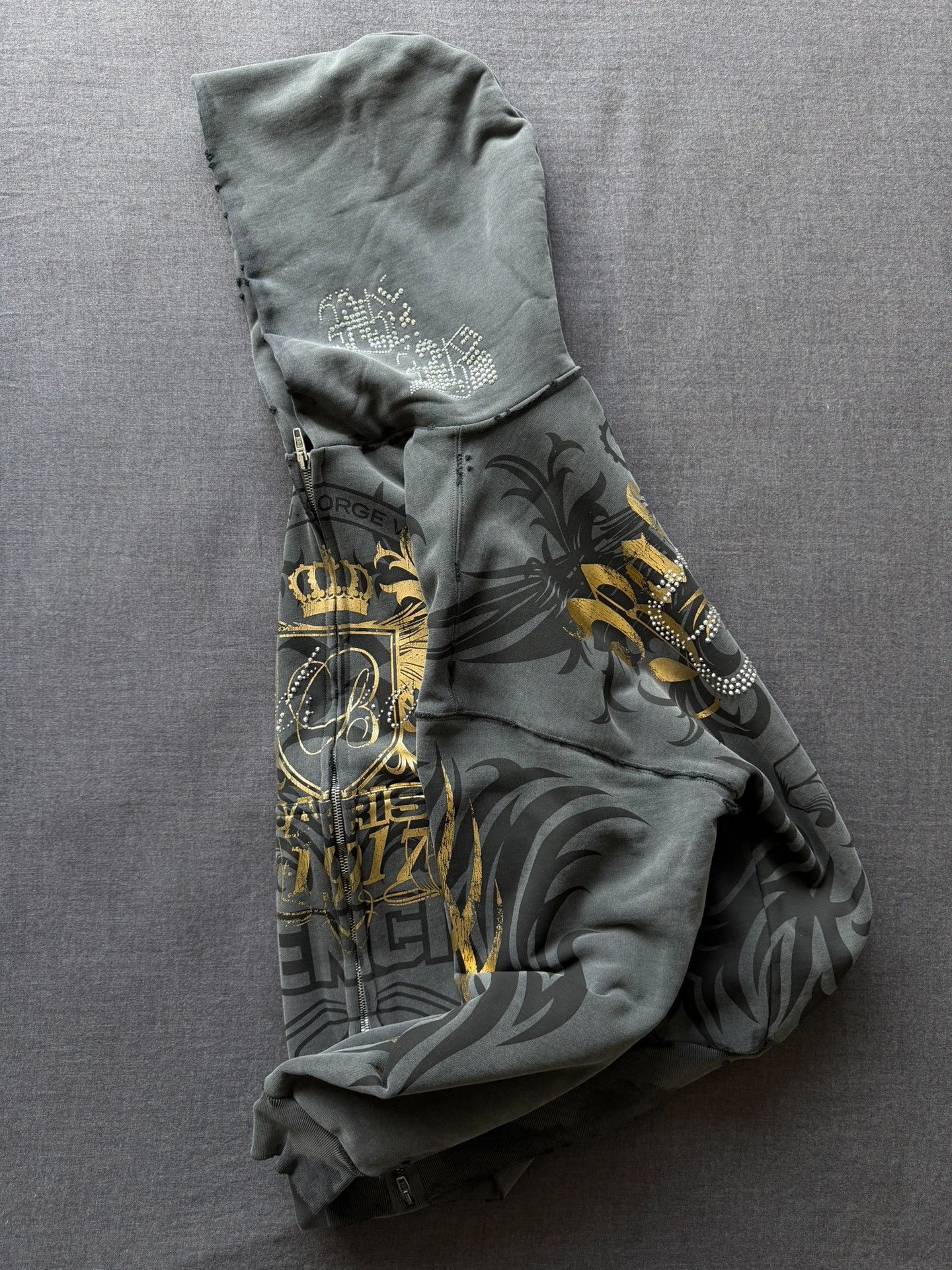 Balenciaga Balenciaga Spring 2025 Graffiti Diamond Zip Sweatshirt Size US S / EU 44-46 / 1 - 4 Thumbnail