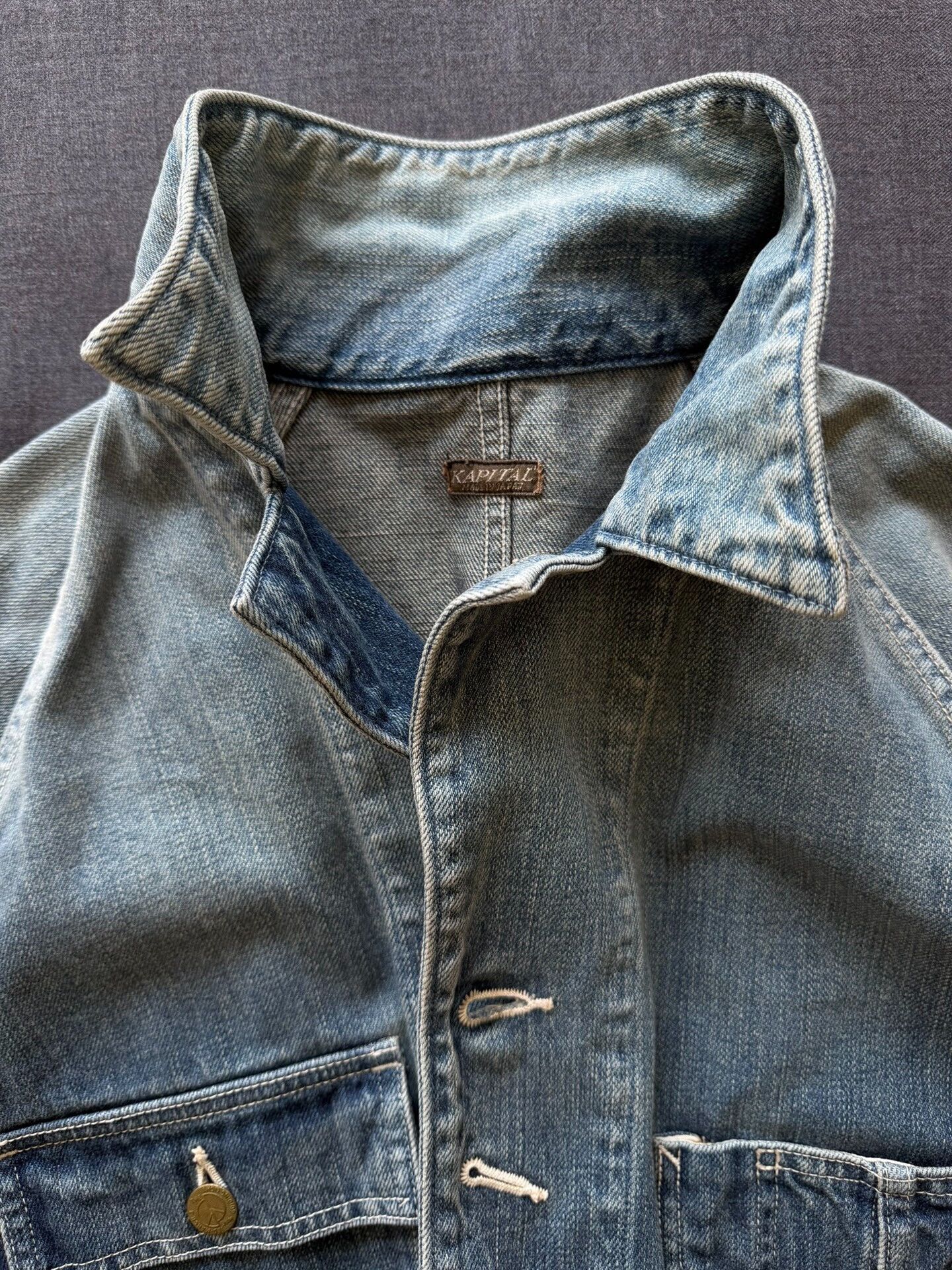 Kapital Kapital Belted Denim Work Jacket Size US L / EU 52-54 / 3 - 4 Thumbnail