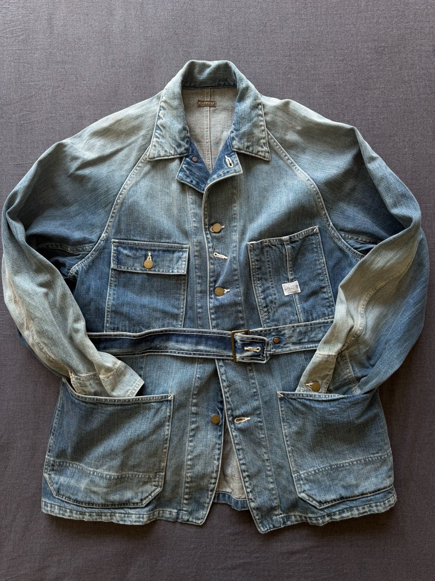 Kapital Kapital Belted Denim Work Jacket Size US L / EU 52-54 / 3 - 3 Thumbnail
