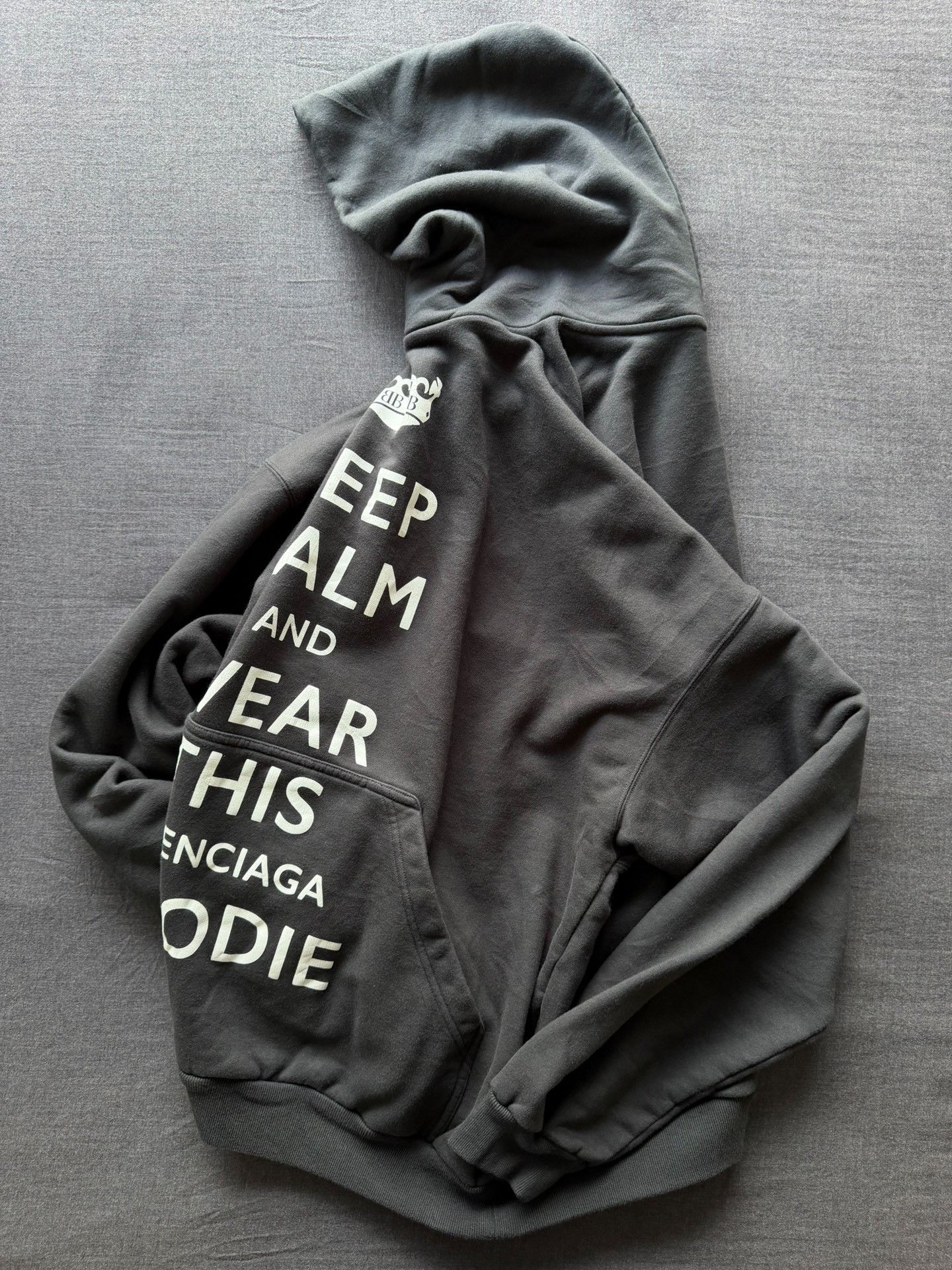 Balenciaga Balenciaga Keep Calm Oversized Hoodie Size US S / EU 44-46 / 1 - 9 Thumbnail