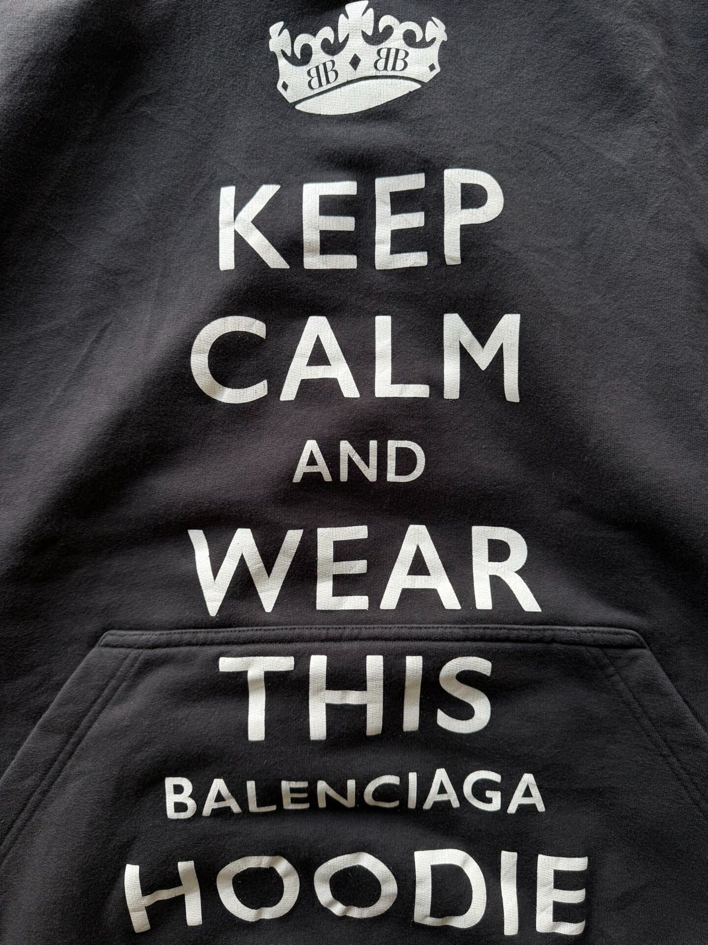 Balenciaga Balenciaga Keep Calm Oversized Hoodie Size US S / EU 44-46 / 1 - 8 Thumbnail