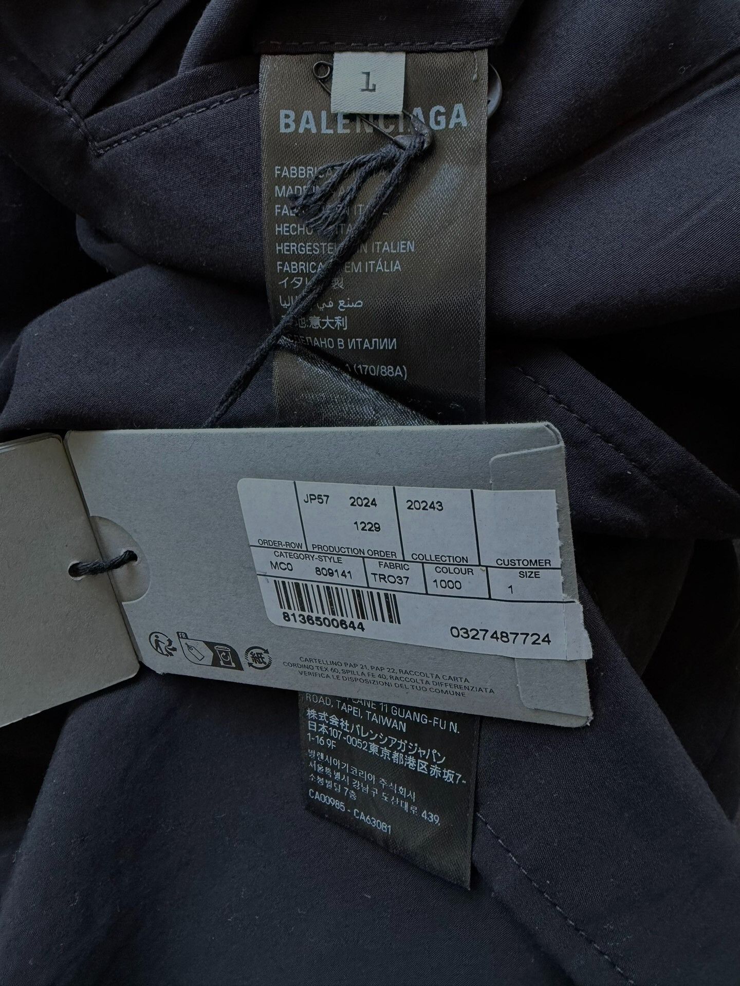 Balenciaga Balenciaga 24 Winter Draped Blazer Size US S / EU 44-46 / 1 - 6 Thumbnail