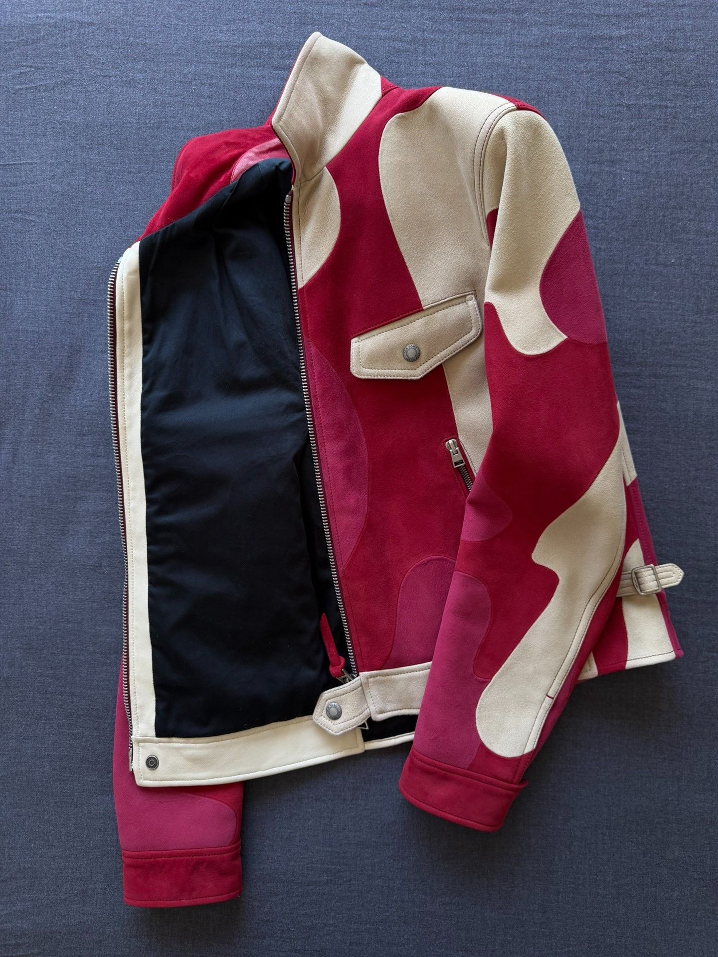 Tom Ford Tom Ford 2016SS Asymmetric Tri-Color Leather Jacket Size US S / EU 44-46 / 1 - 4 Thumbnail