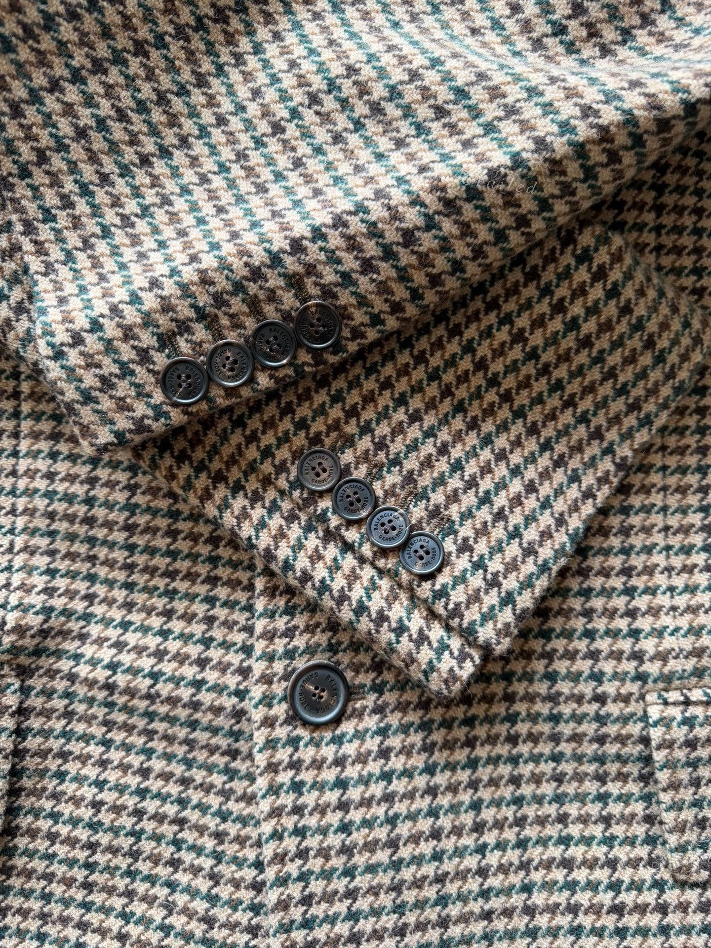 Balenciaga Balenciaga Houndstooth Long Coat Size S / US 4 / IT 40 - 3 Thumbnail