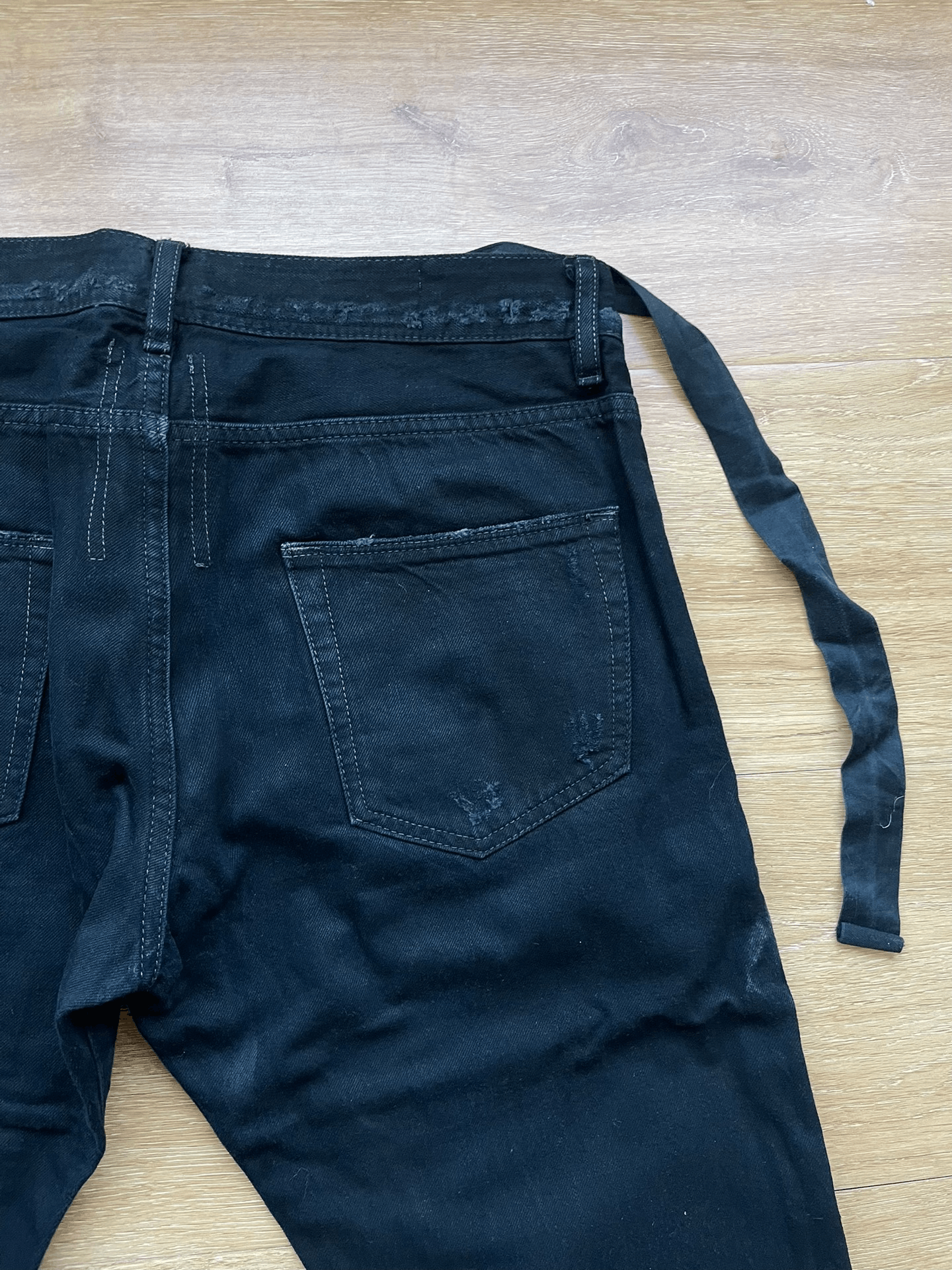 Rick Owens Rick Owens Dark Shadow Distressed Overdyed Denim Size US 32 / EU 48 - 4 Thumbnail