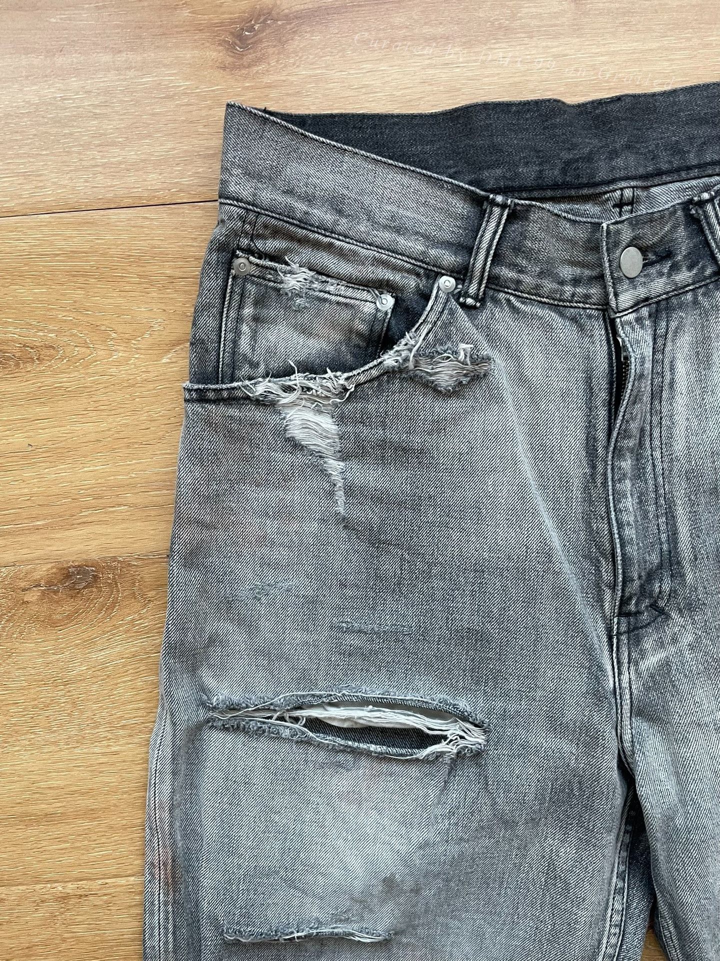 Other Ancellm Distressed Gray Jeans Size US 26 / EU 42 - 2 Thumbnail